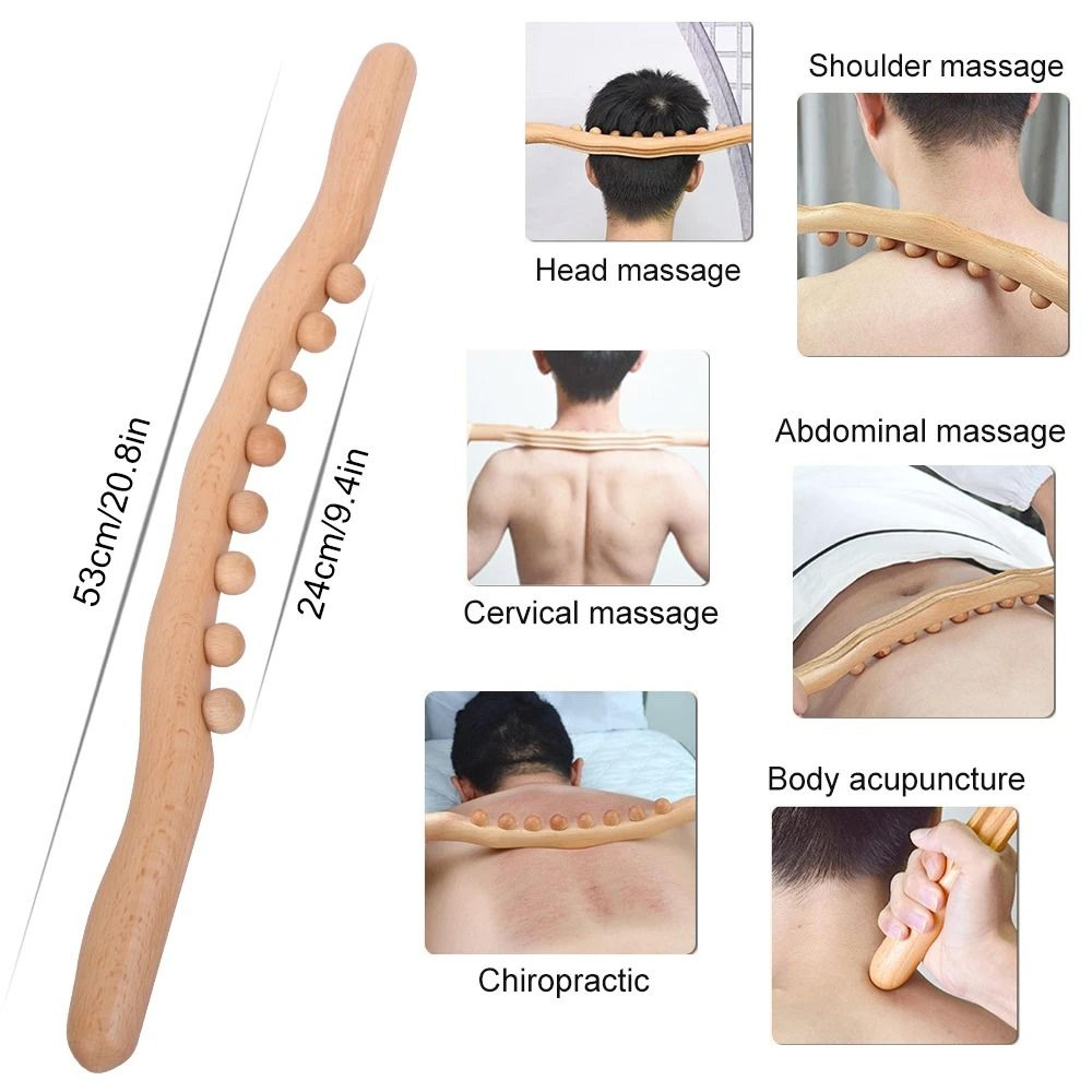 Wooden Gua Sha Massage Stick Body Slimming Tool 7