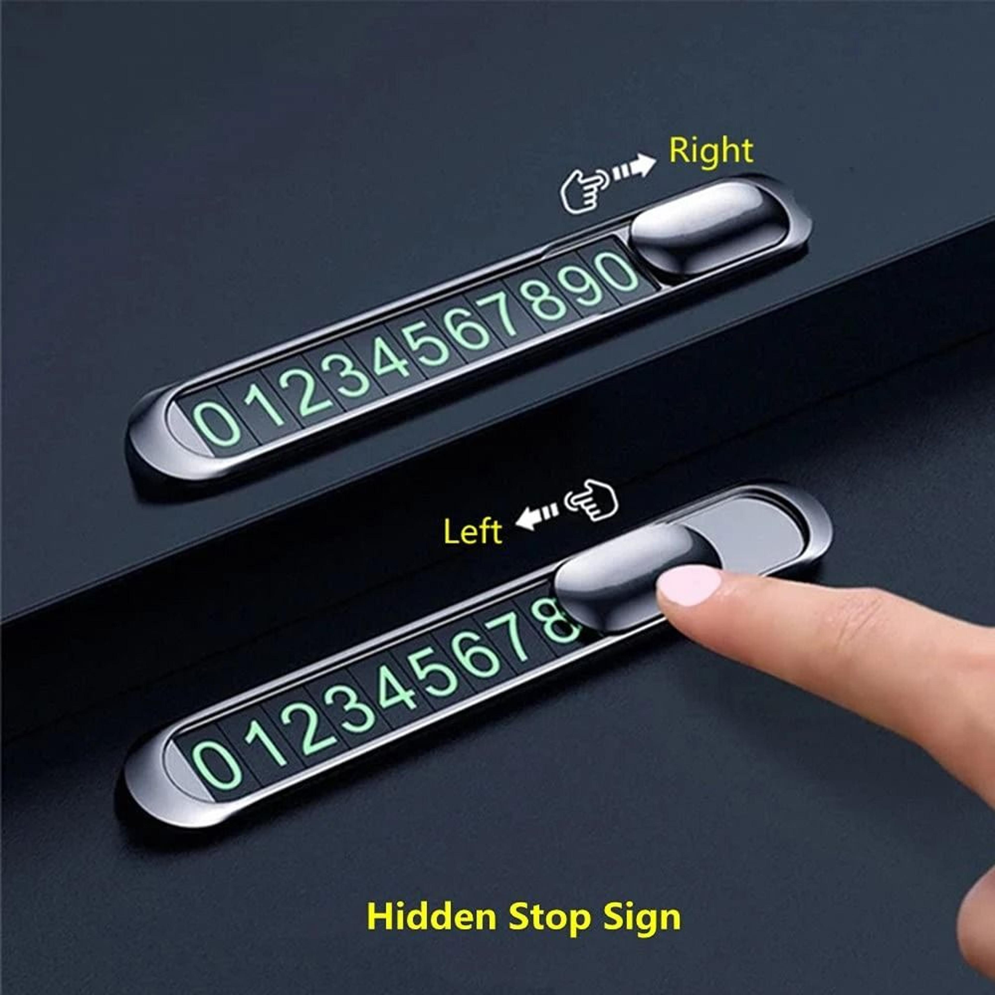 metal temporary parking phone number plate