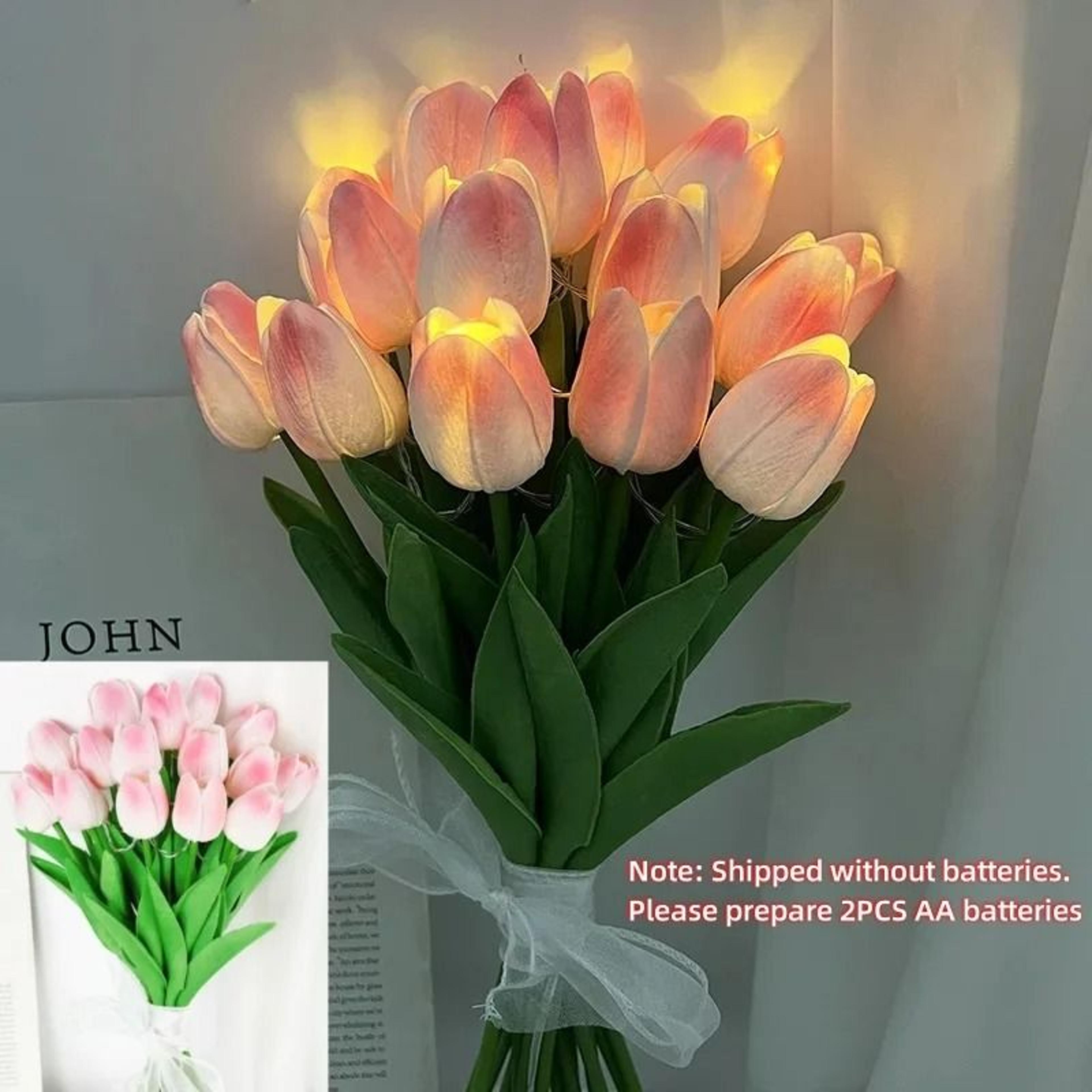 LED Light Tulip Bouquet Artificial Flower Lamp For Home Decoration 5