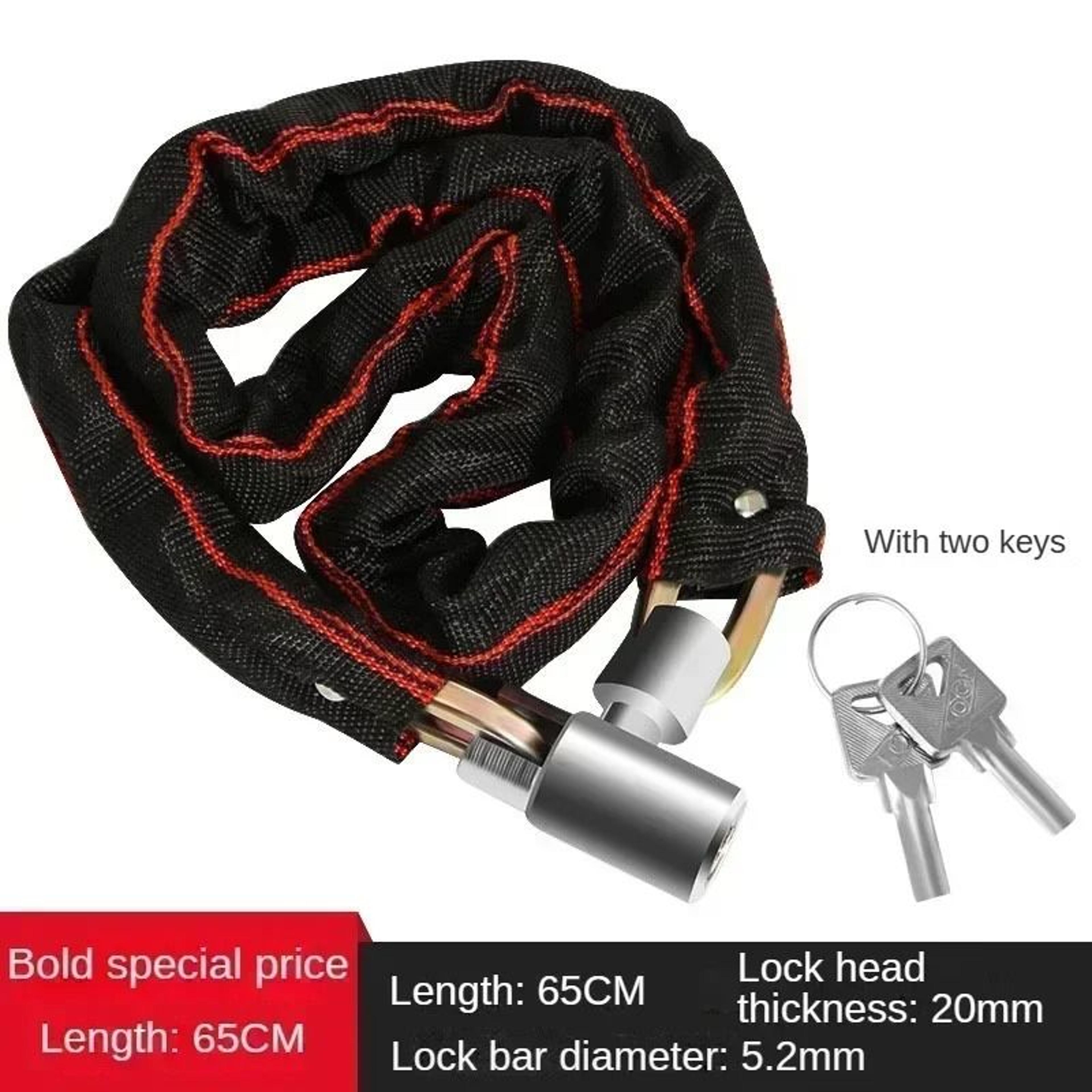 HeavyDuty AntiTheft Bicycle Chain Lock  Extra Long Stainless Steel Password Lock For Bikes And EBik 7