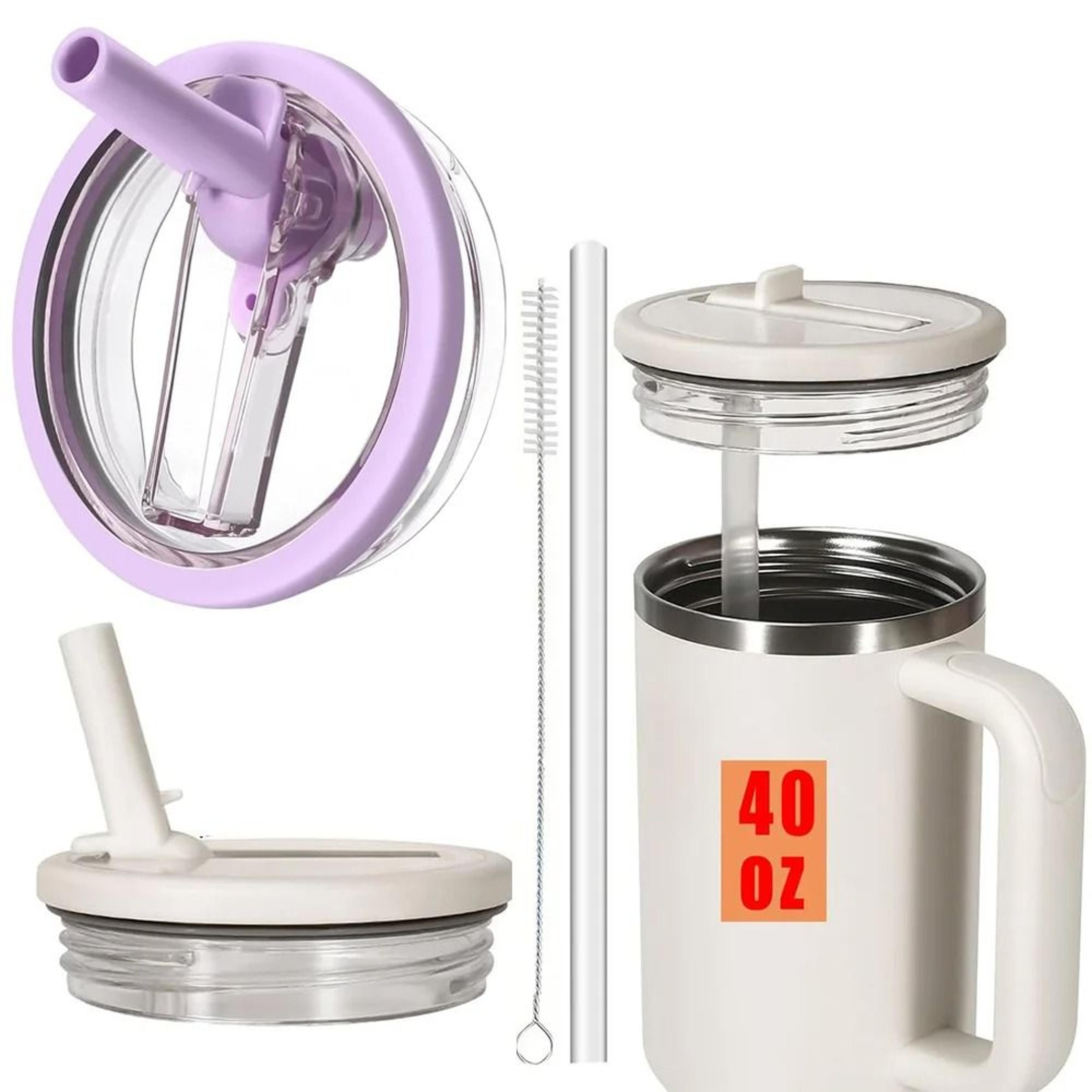 Tumbler Lid Replacement With Flip Straw Leak Proof Spill Proof Cup Cover For 40oz Tumblers 1