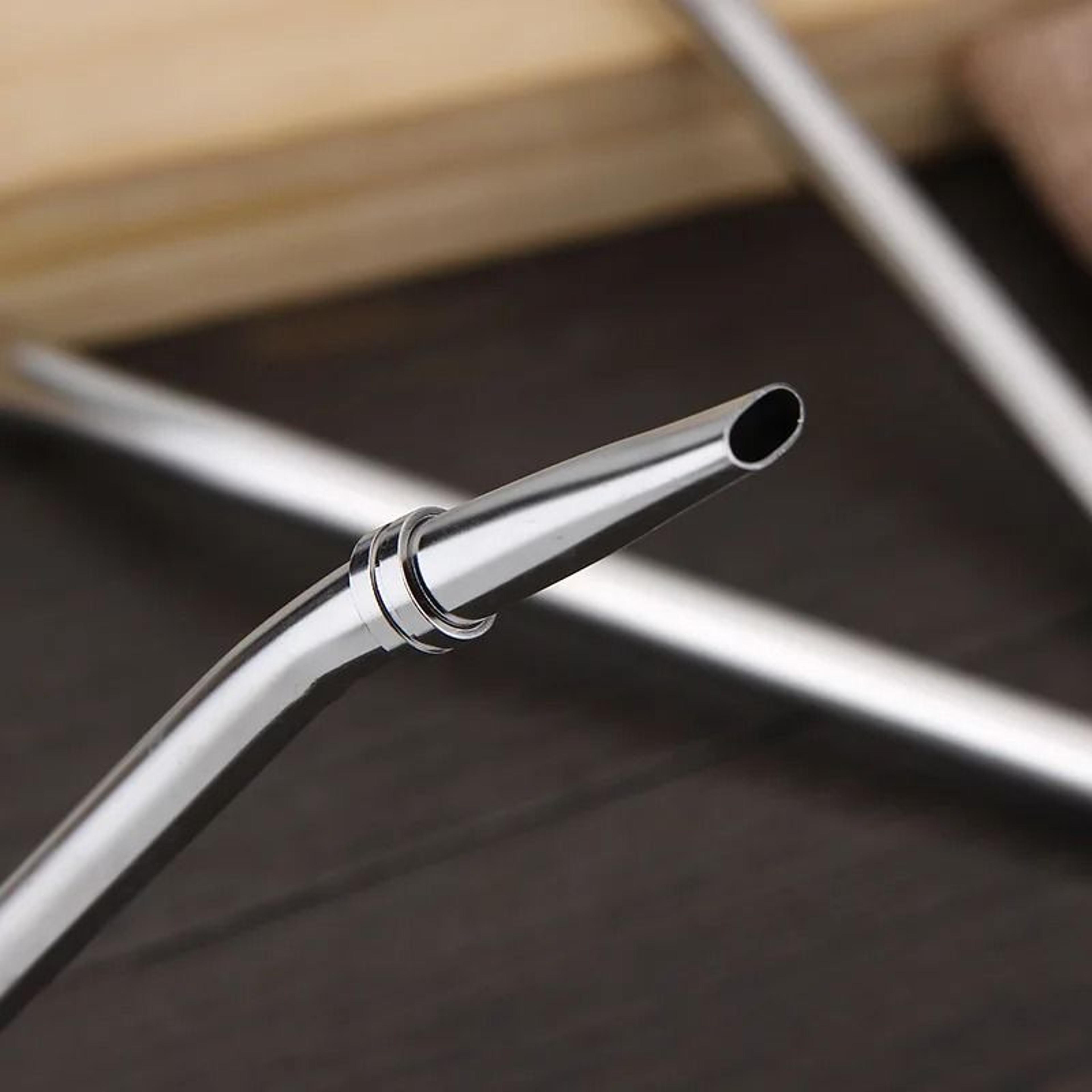 Reusable Stainless Steel Yerba Mate Straw Filter Set With Cleaning Brush 1