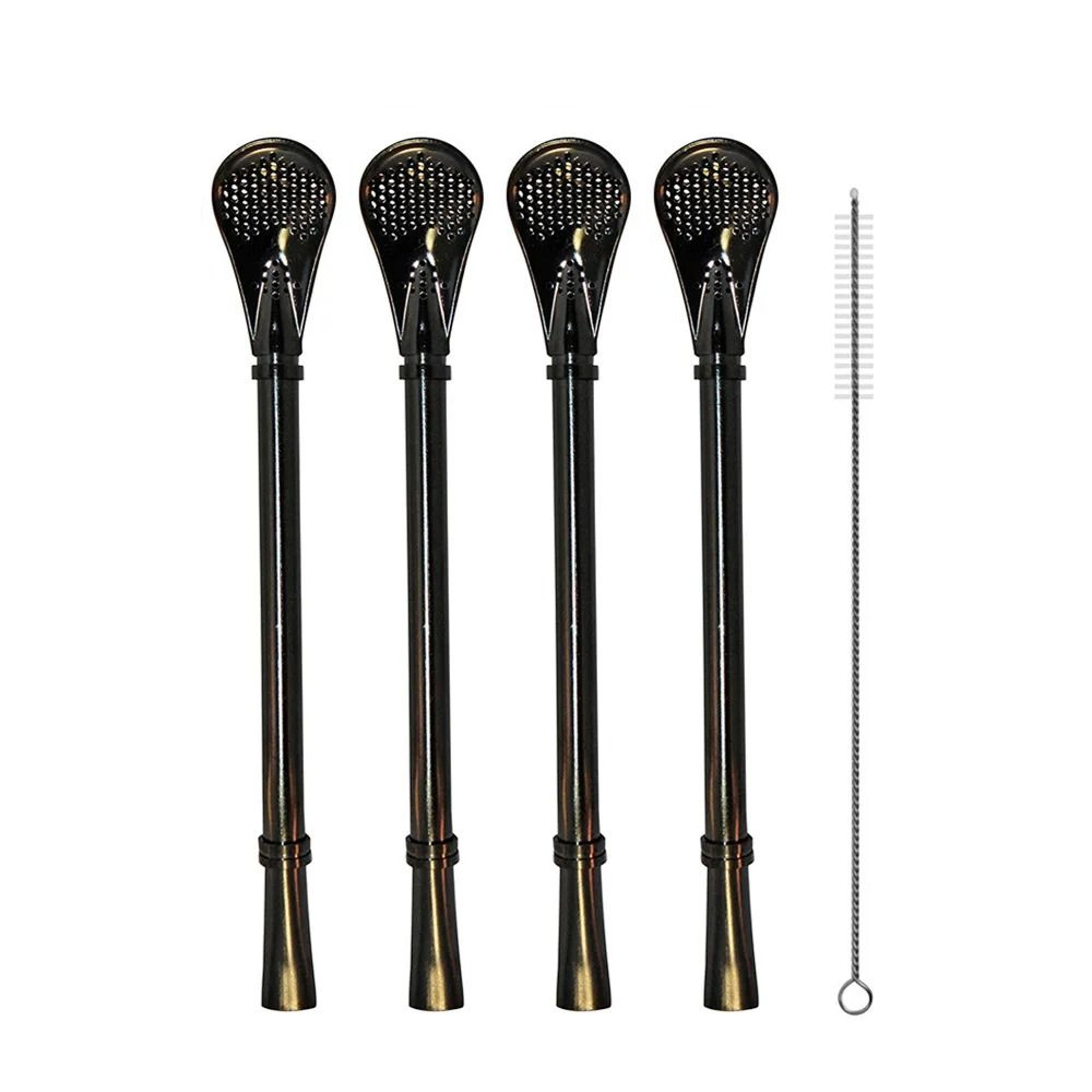 Reusable Stainless Steel Yerba Mate Straw Filter Set With Cleaning Brush 8