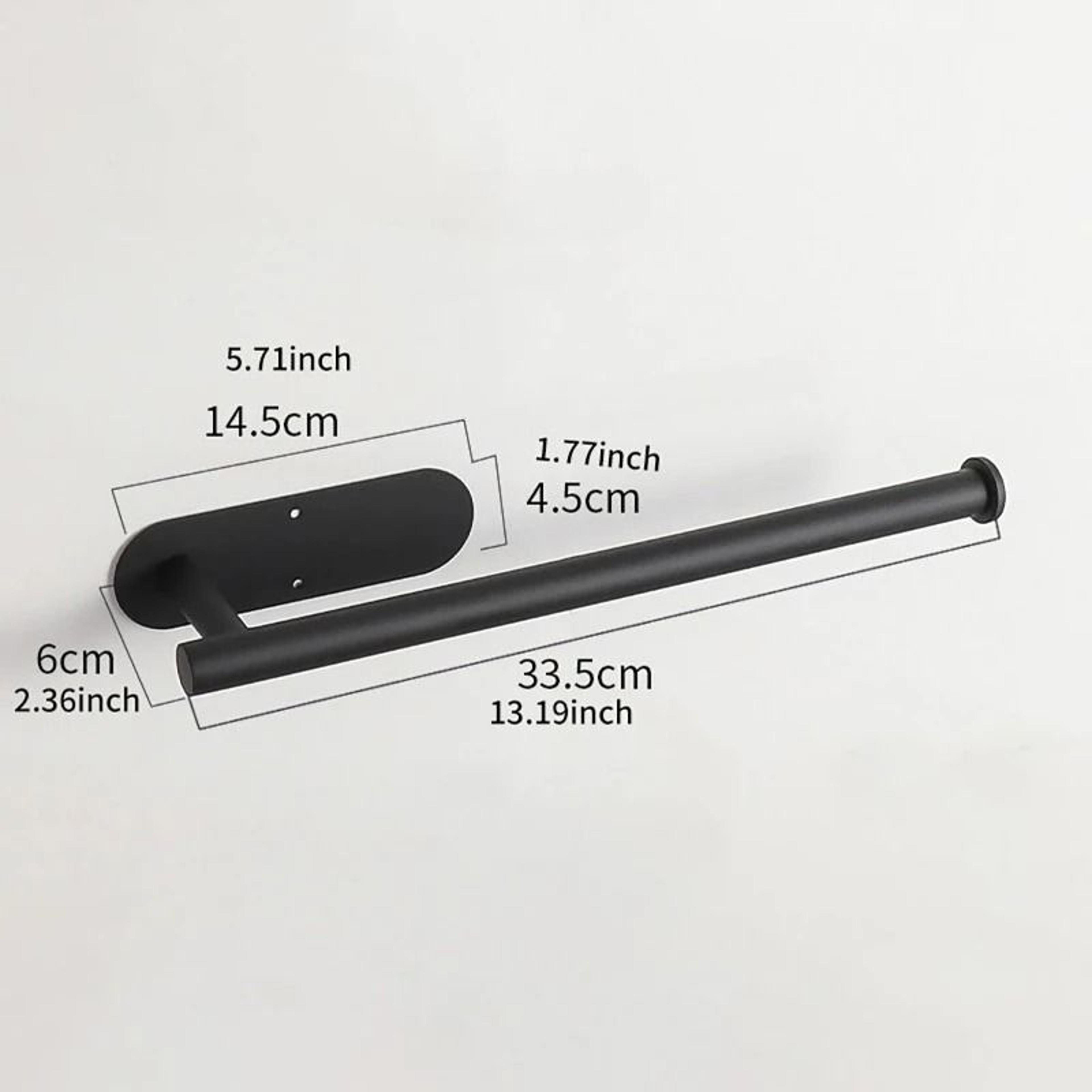 Stainless Steel No Punch WallMounted Tissue Holder Toilet Kitchen Roll Dispenser 6