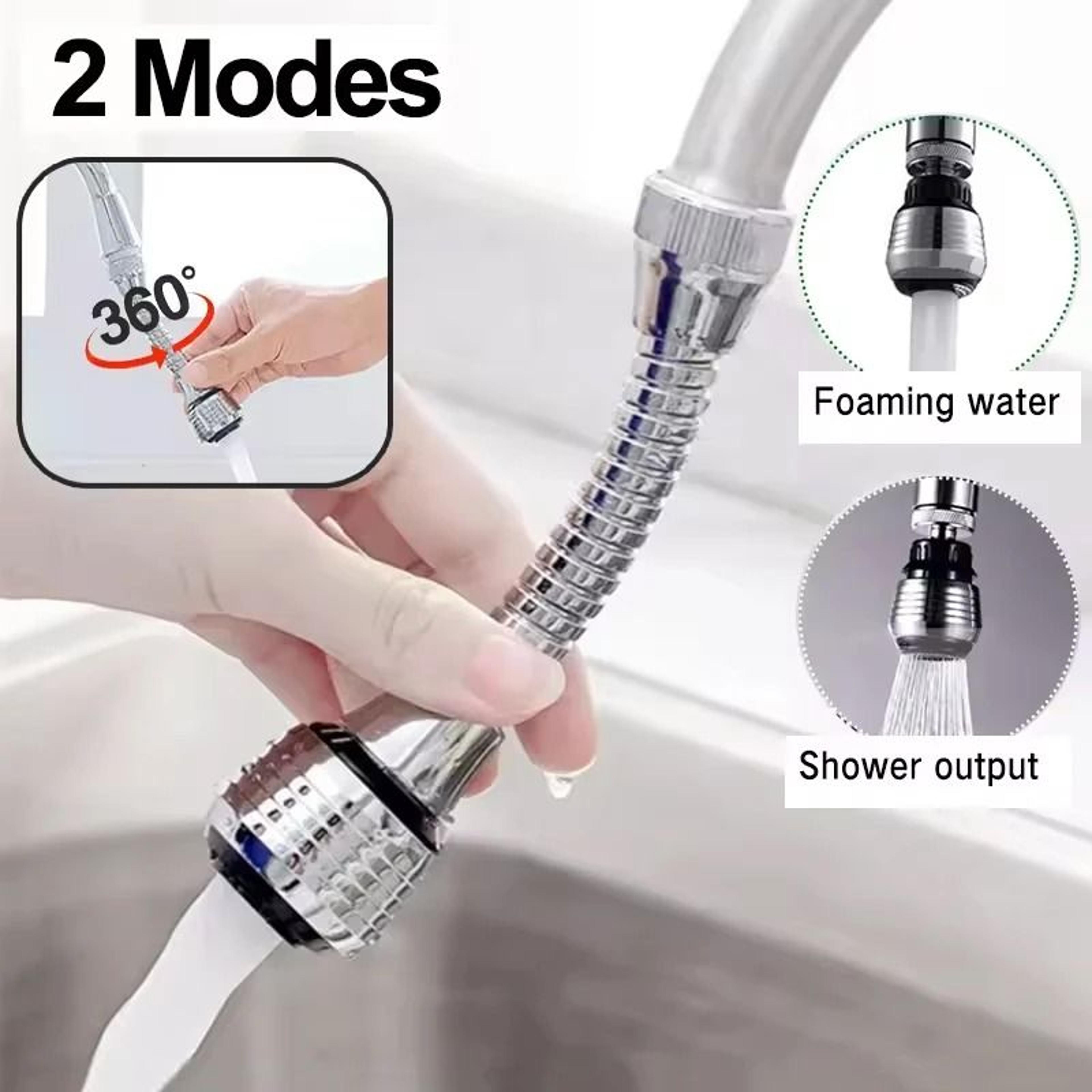 Kitchen Faucet Extender Adjustable Rotating Water Saving Sprinkler Head Attachment 0
