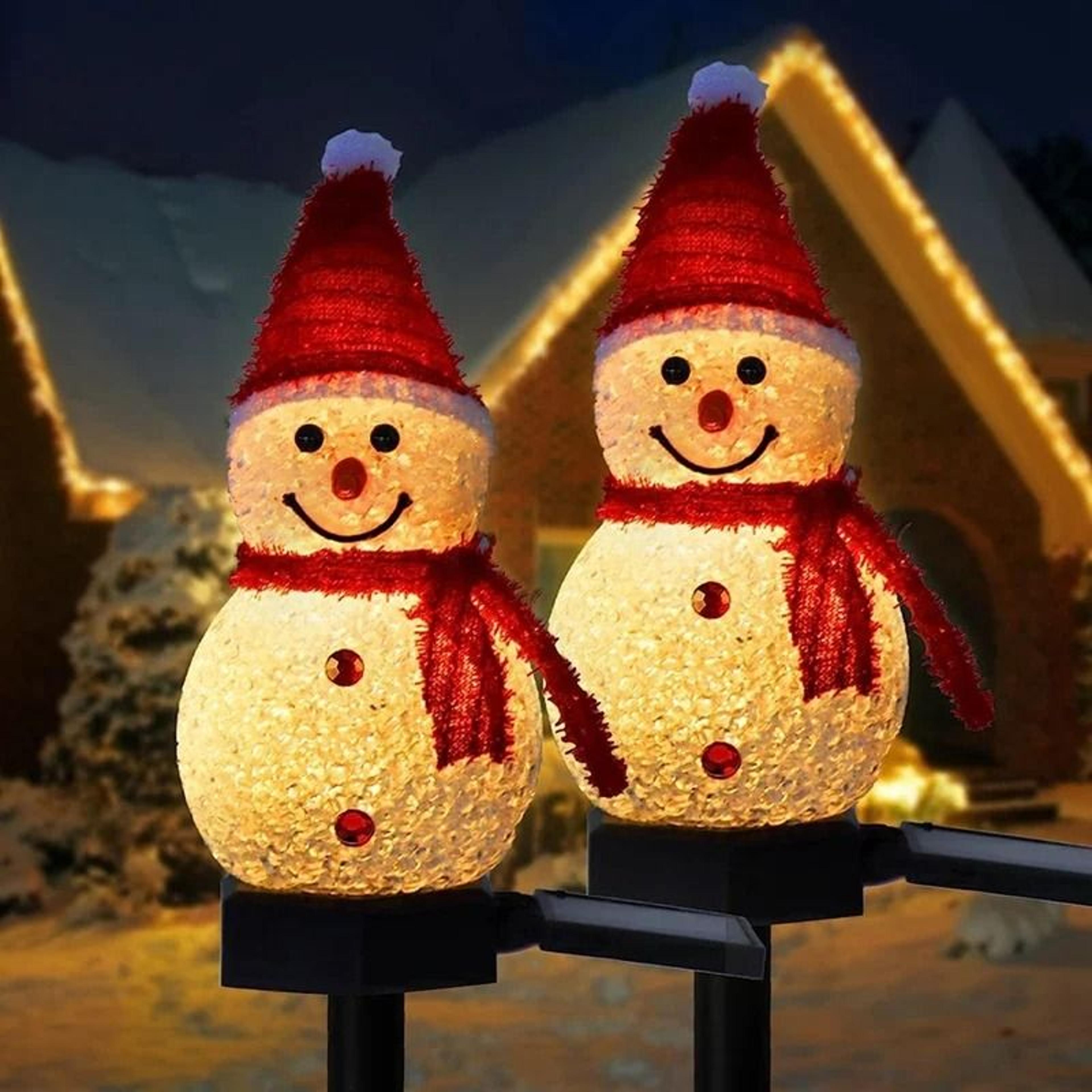 Solar Snowman Christmas Light For Outdoor Decoration 0