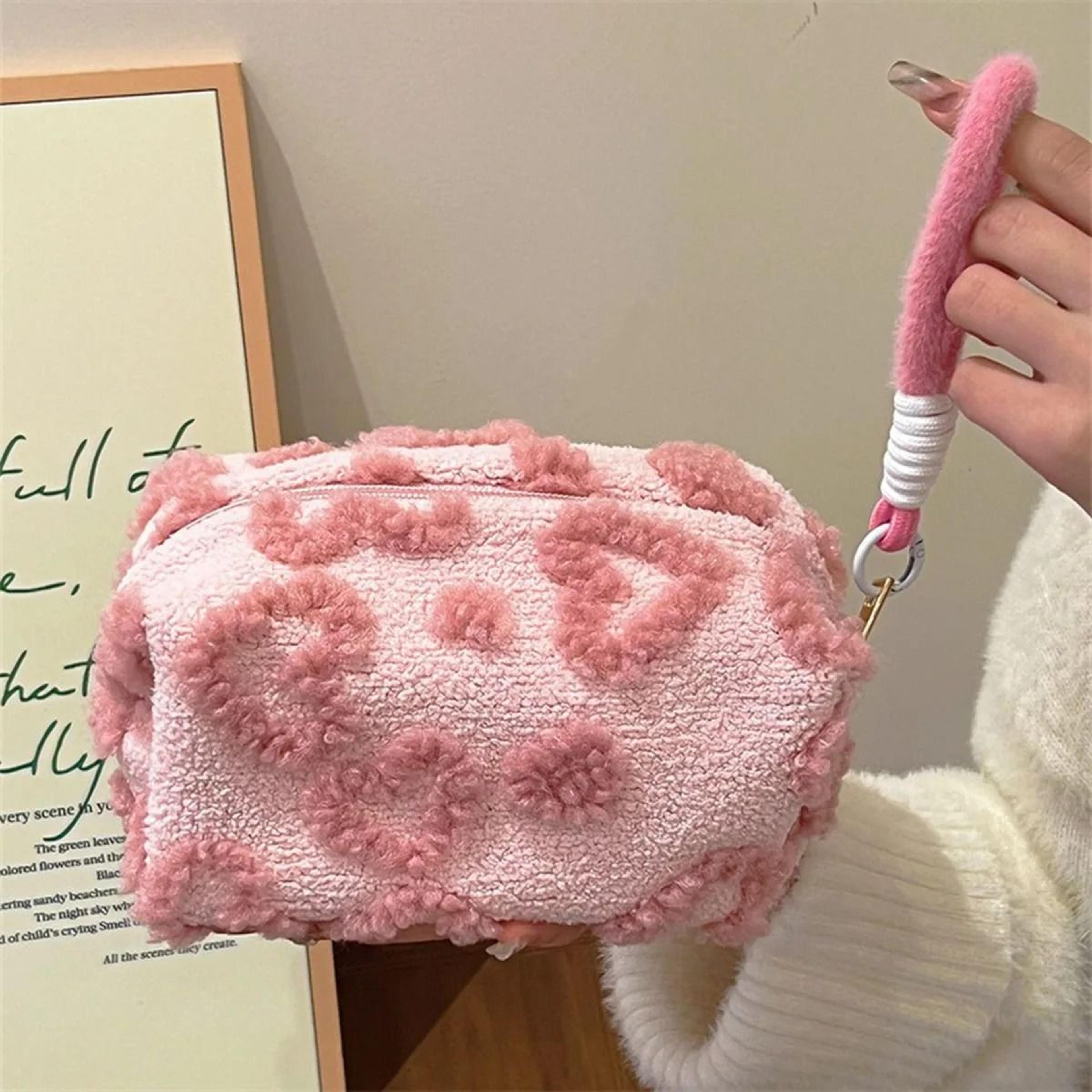 Plush Travel Makeup Bag With Handle 6