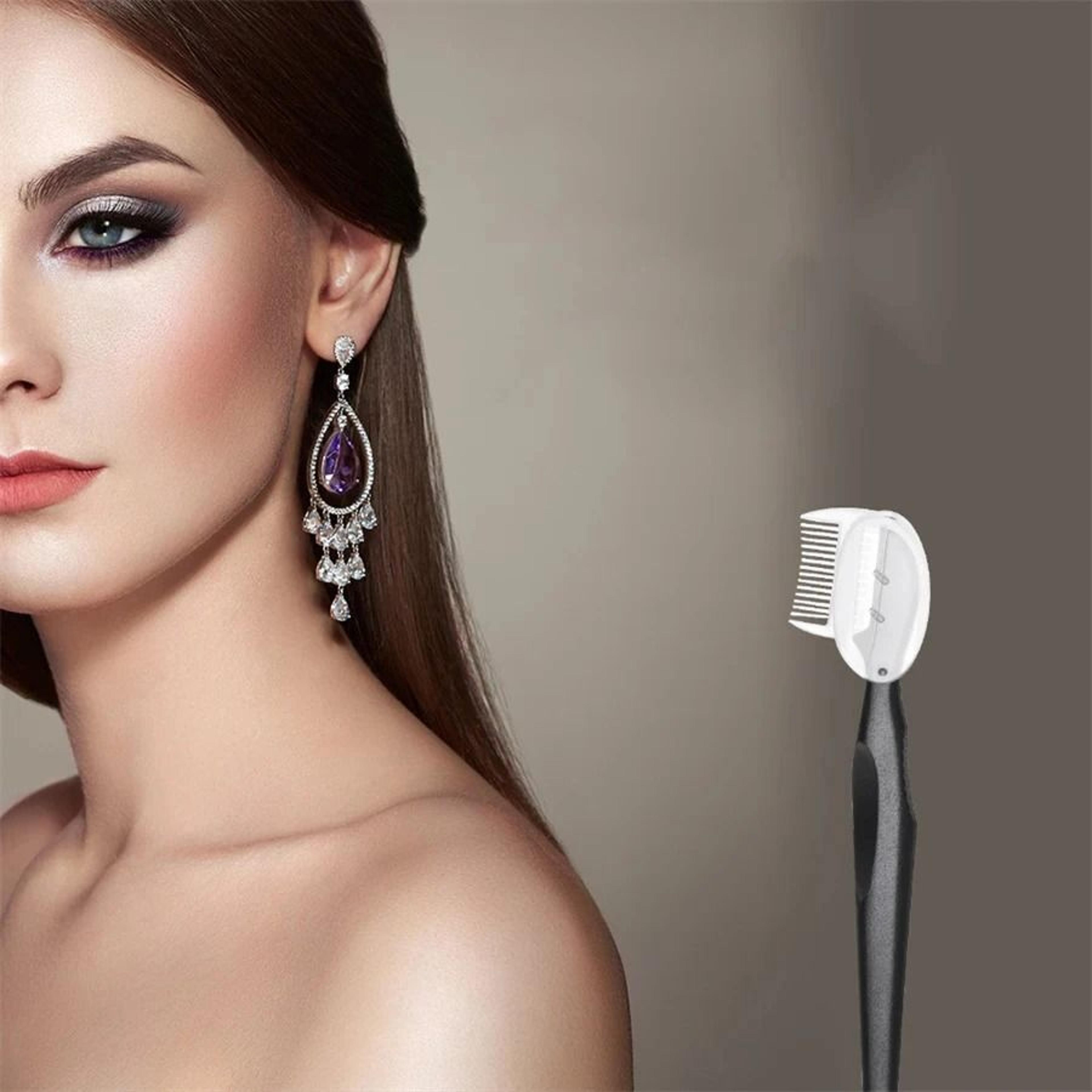 Dual Color Handle Eyelash Curler And Eyebrow Trimmer Set 2