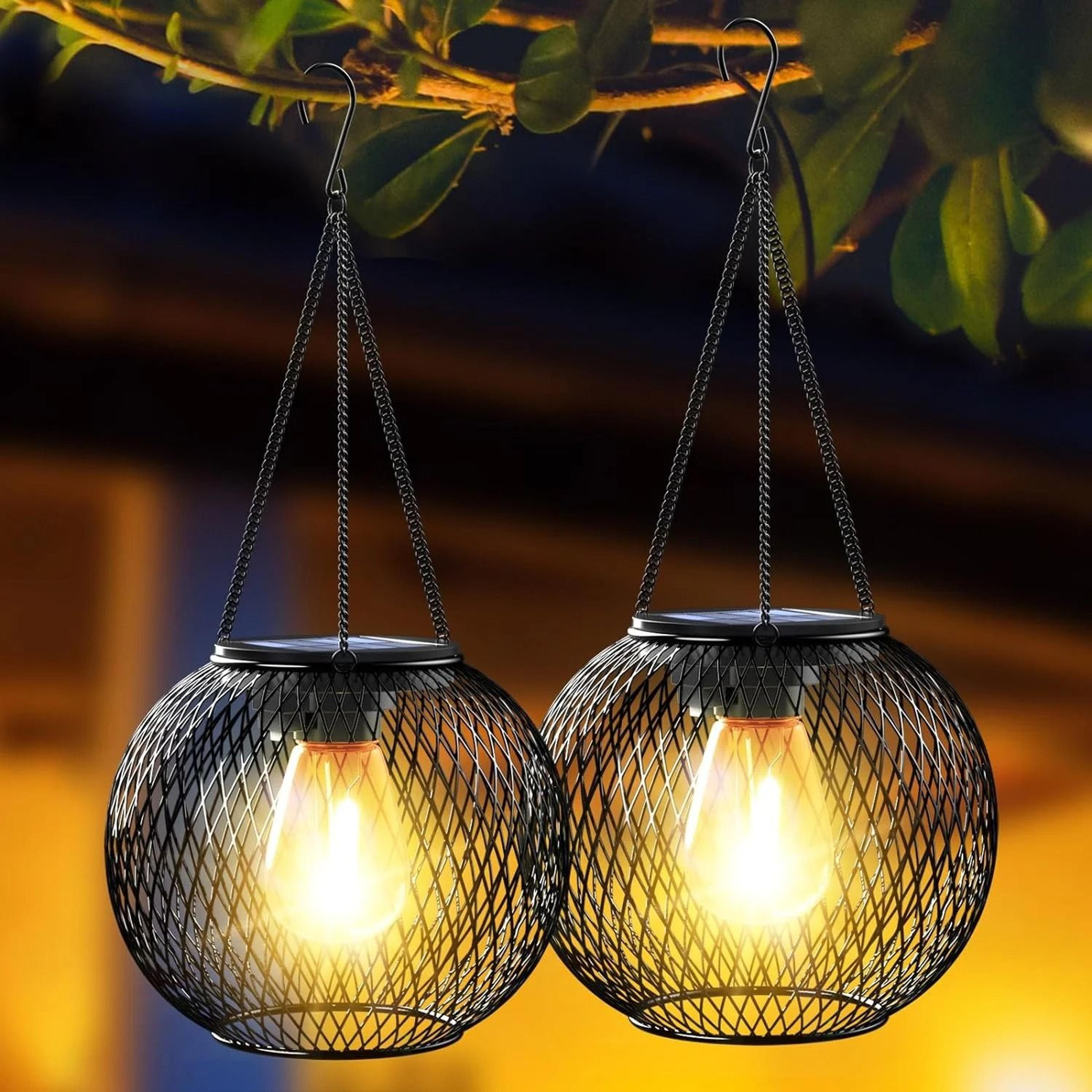 Solar Hanging Lantern Lights For Outdoor Garden 7