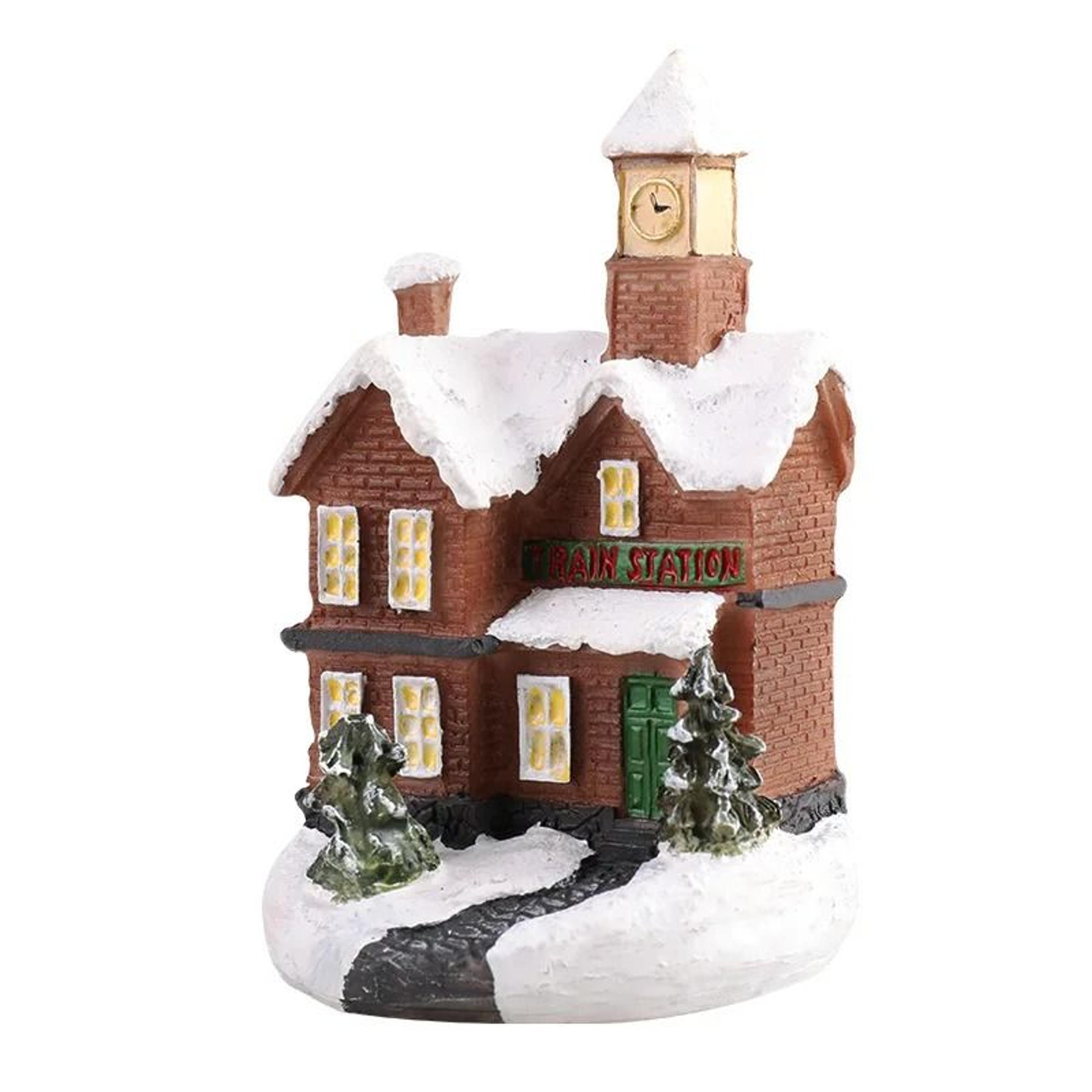 Christmas House Night Light Ornament  Battery Operated Holiday Home Decor 18