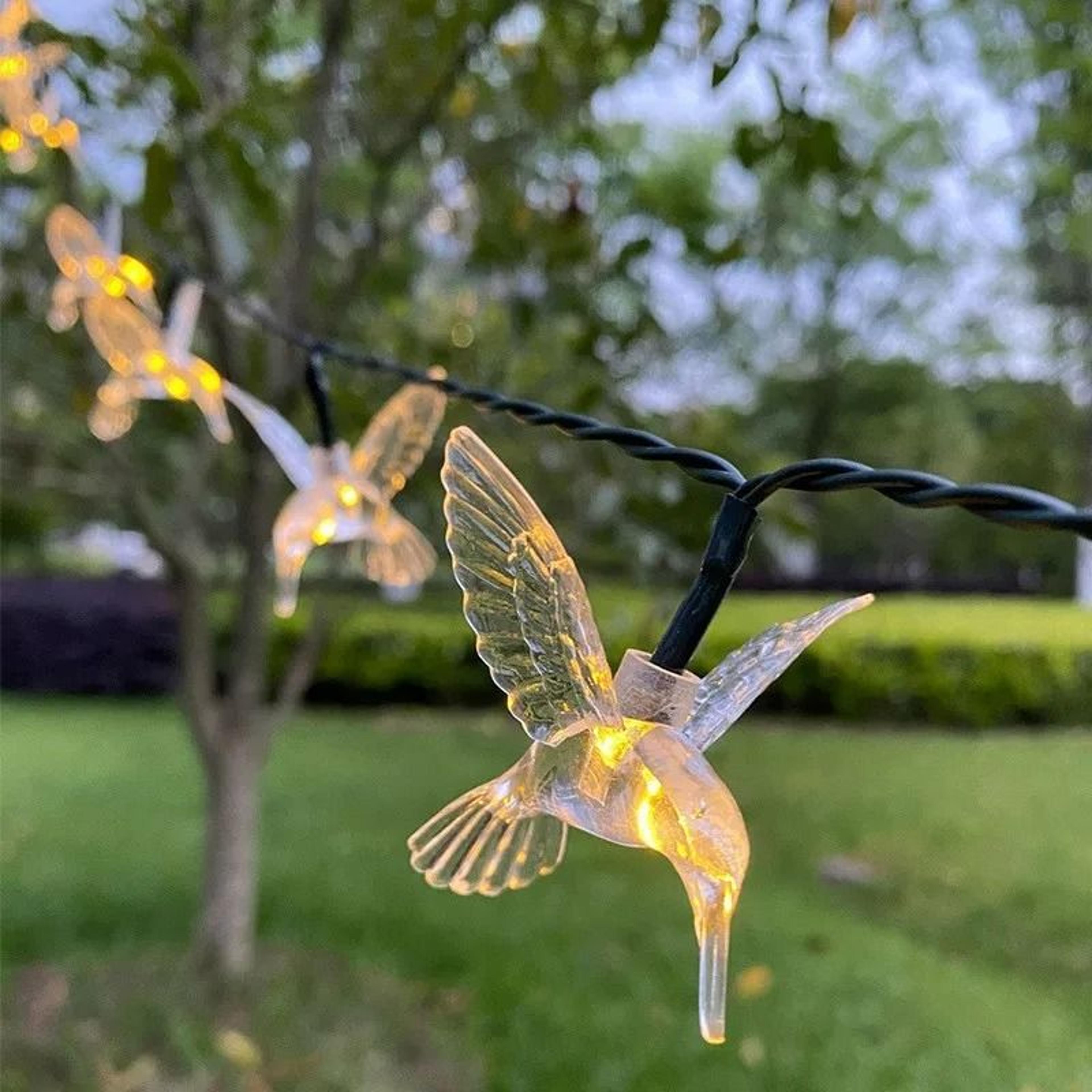 20LED Solar Hummingbird String Lights For Garden And Holiday Decoration 7