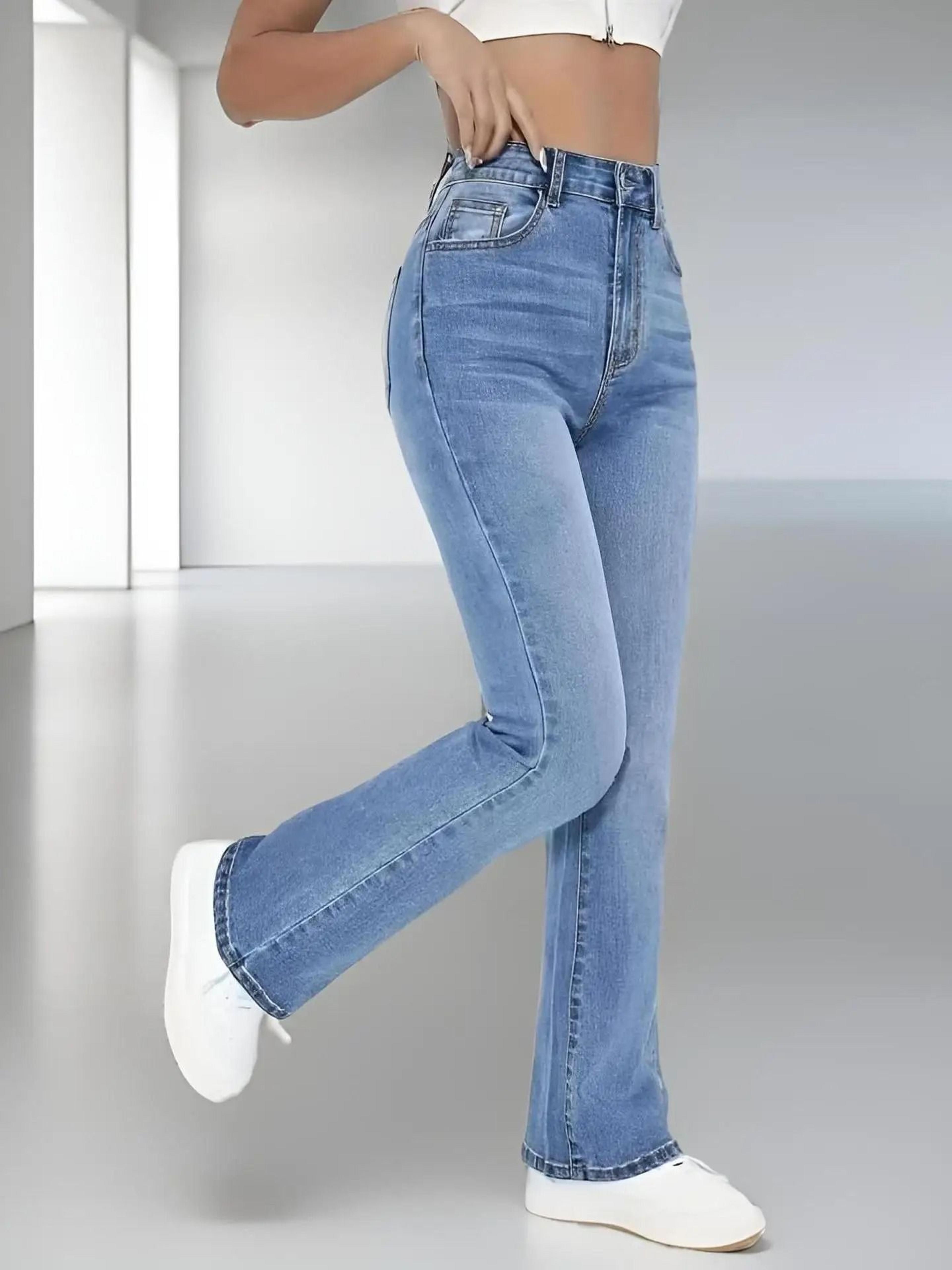 Women High Waist Slim Fit Jeans Casual Denim Pants 0