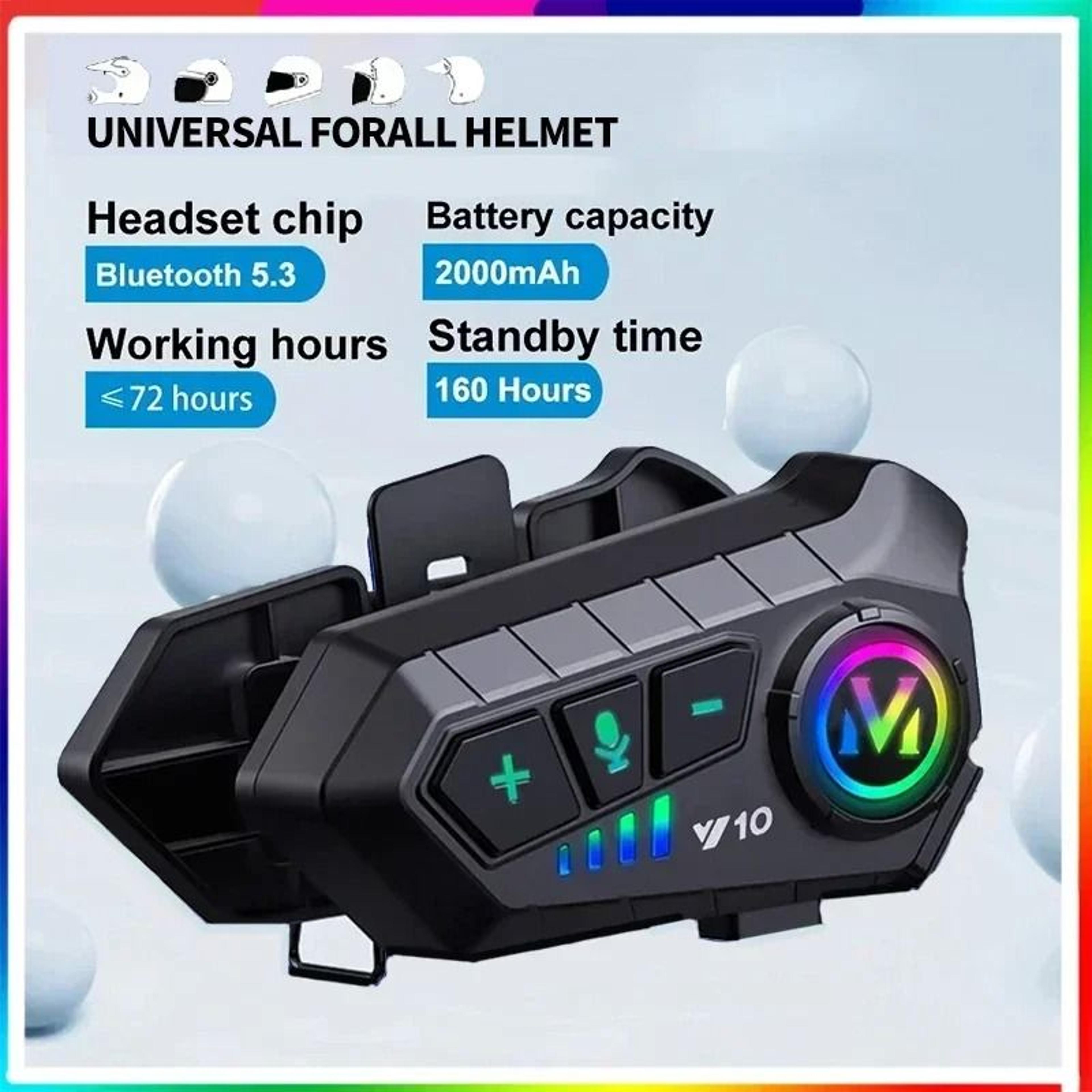 Motorcycle Bluetooth Helmet Headset Waterproof HandsFree Earphone 1