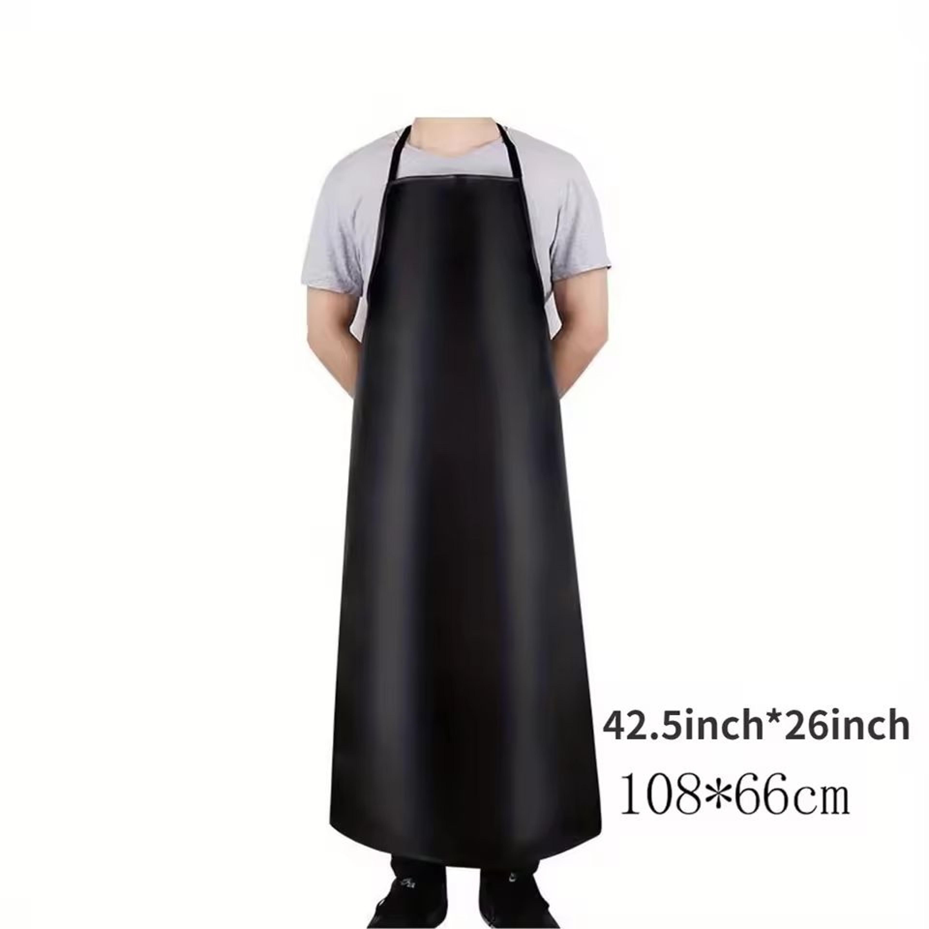 Heavy Duty Waterproof PU Leather Apron For Dishwashing And Cleaning 1