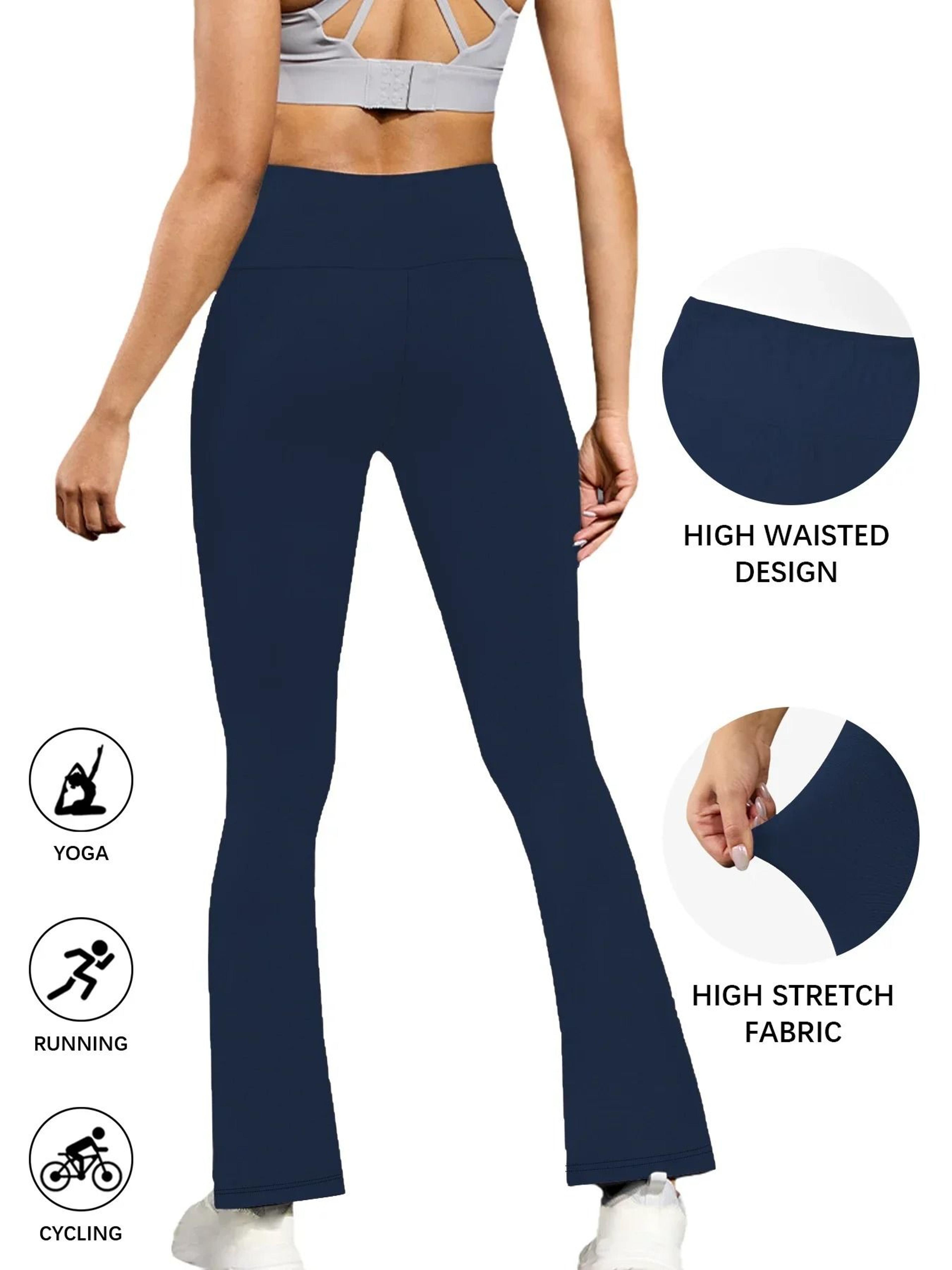 Womens High Waisted Flare Yoga Pants  Super Soft Bell Bottom Leggings With Tummy Control 6