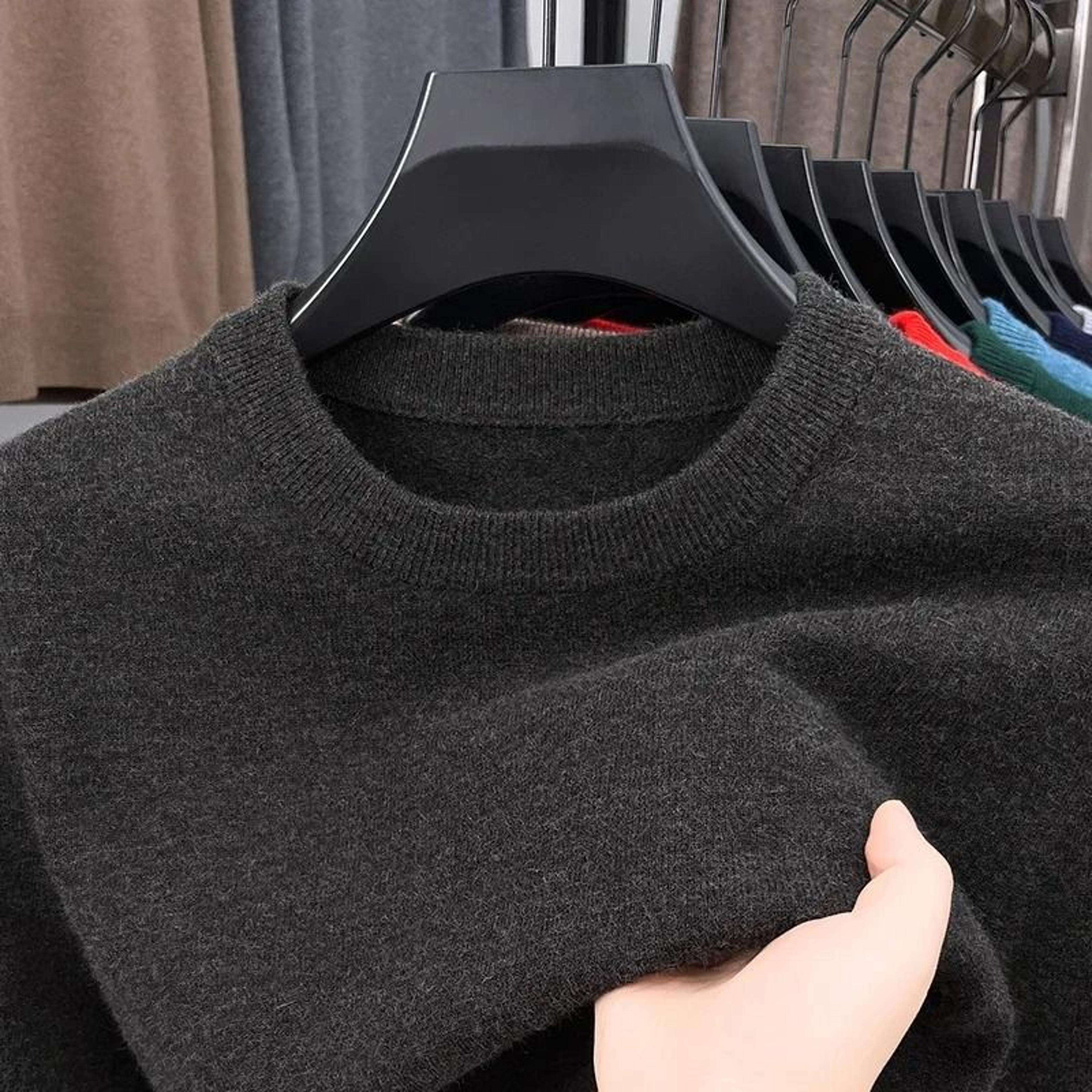 Mens Diamond Pattern Knit Sweater 4