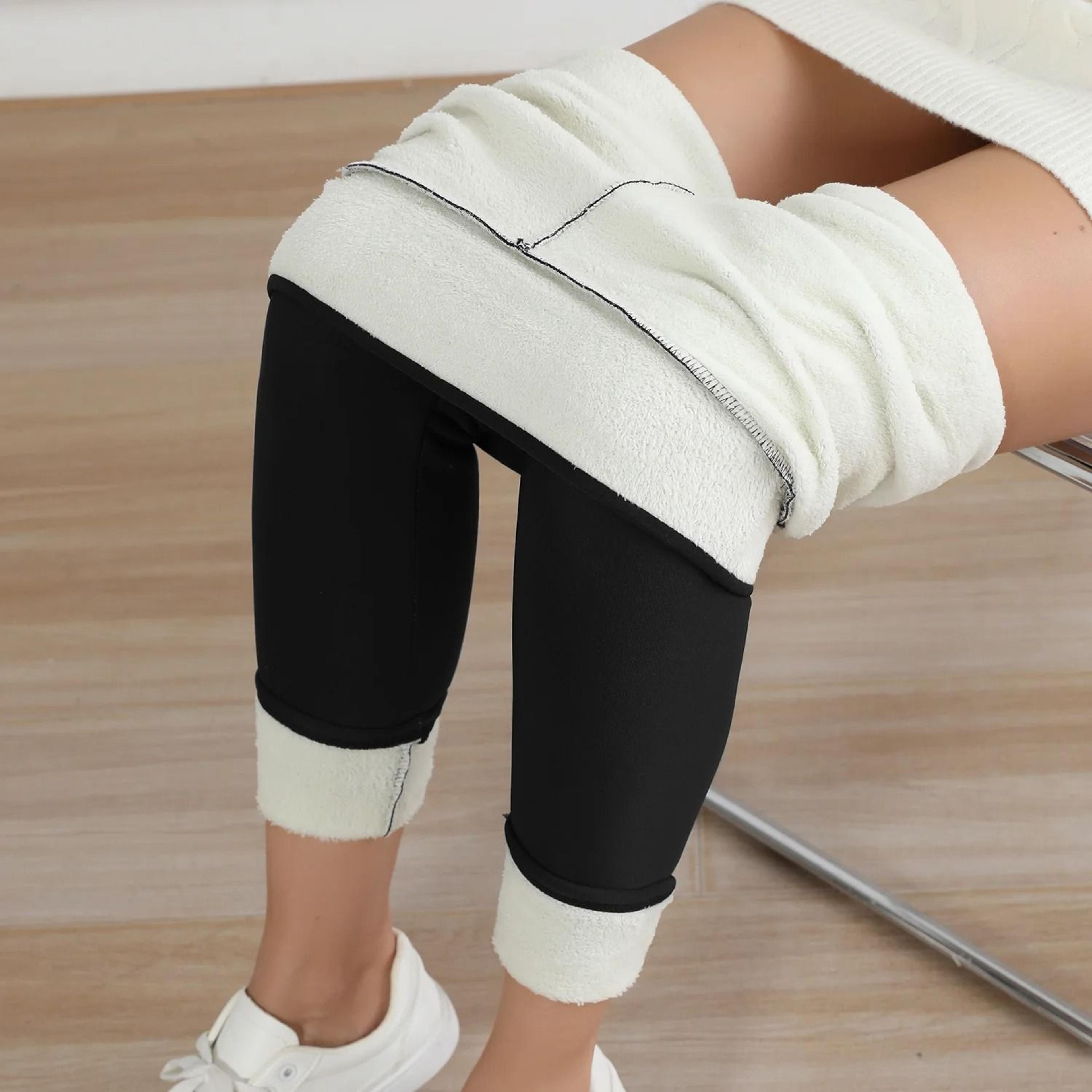 Womens Winter Fleece Lined Leggings High Waist Velvet Warm Tights 9