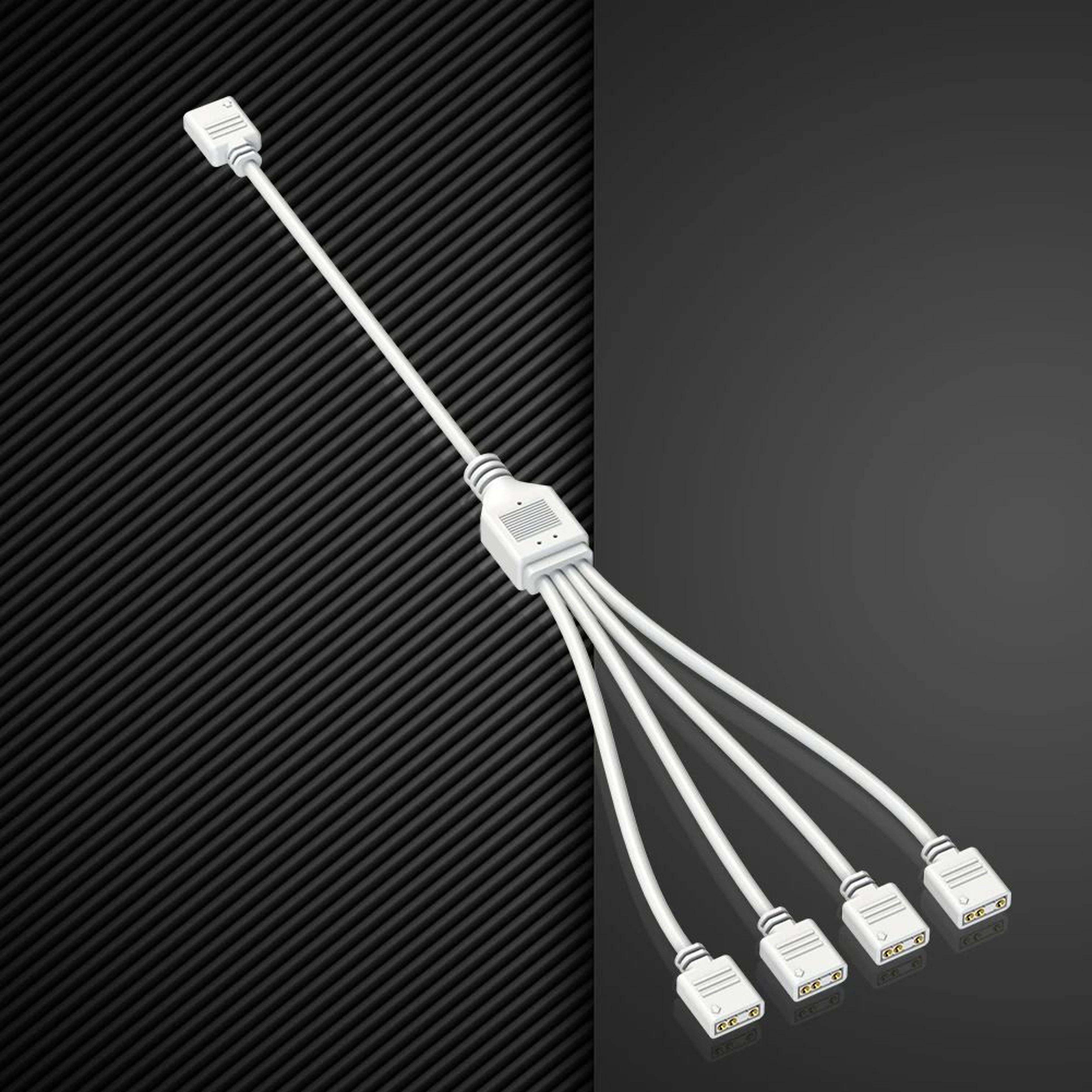 ARGB Chassis Fan Splitter 5V 3PIN Connector 1 To 234 Motherboard Extension Cable 2