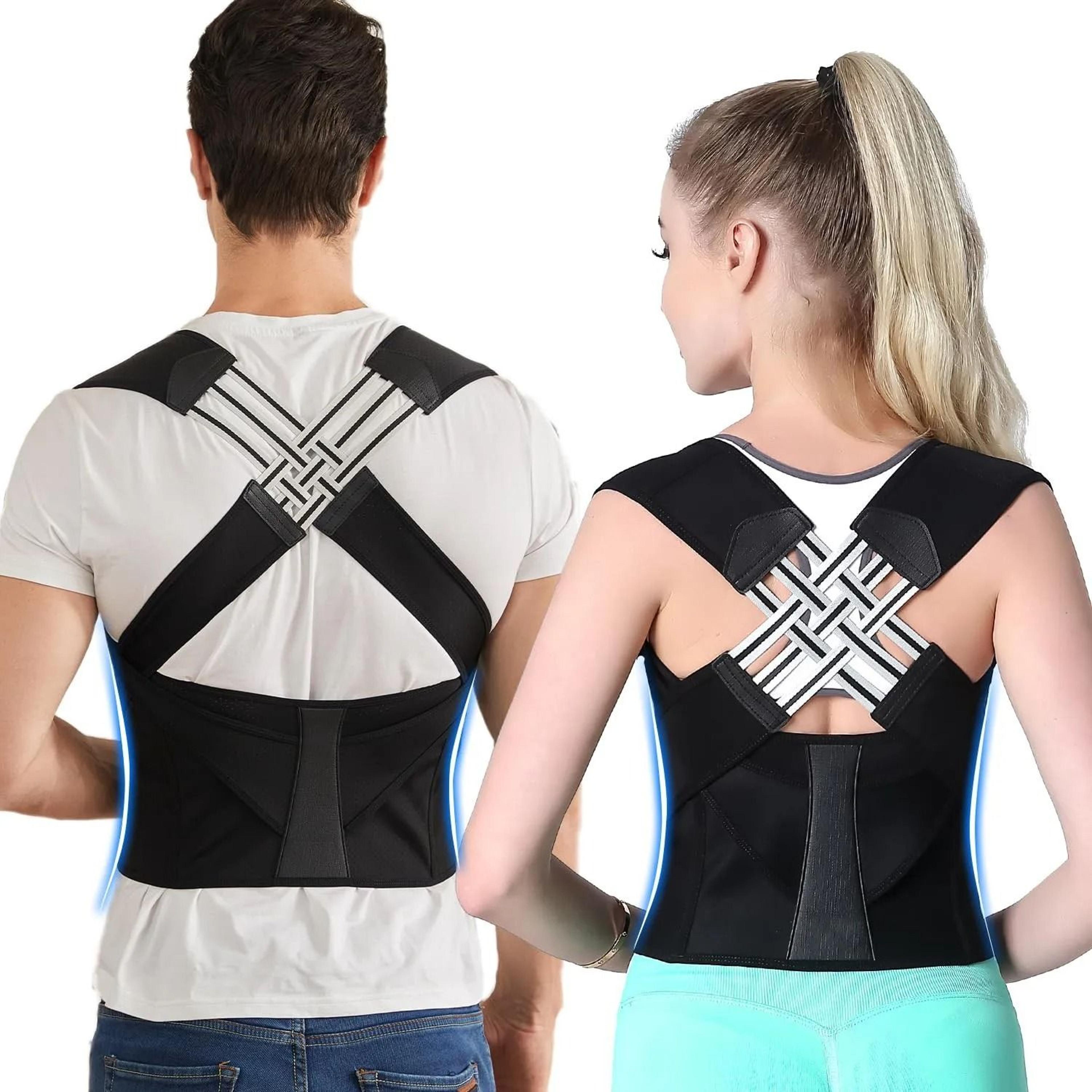 back brace posture corrector for women and men adjustable upper and lower back support
