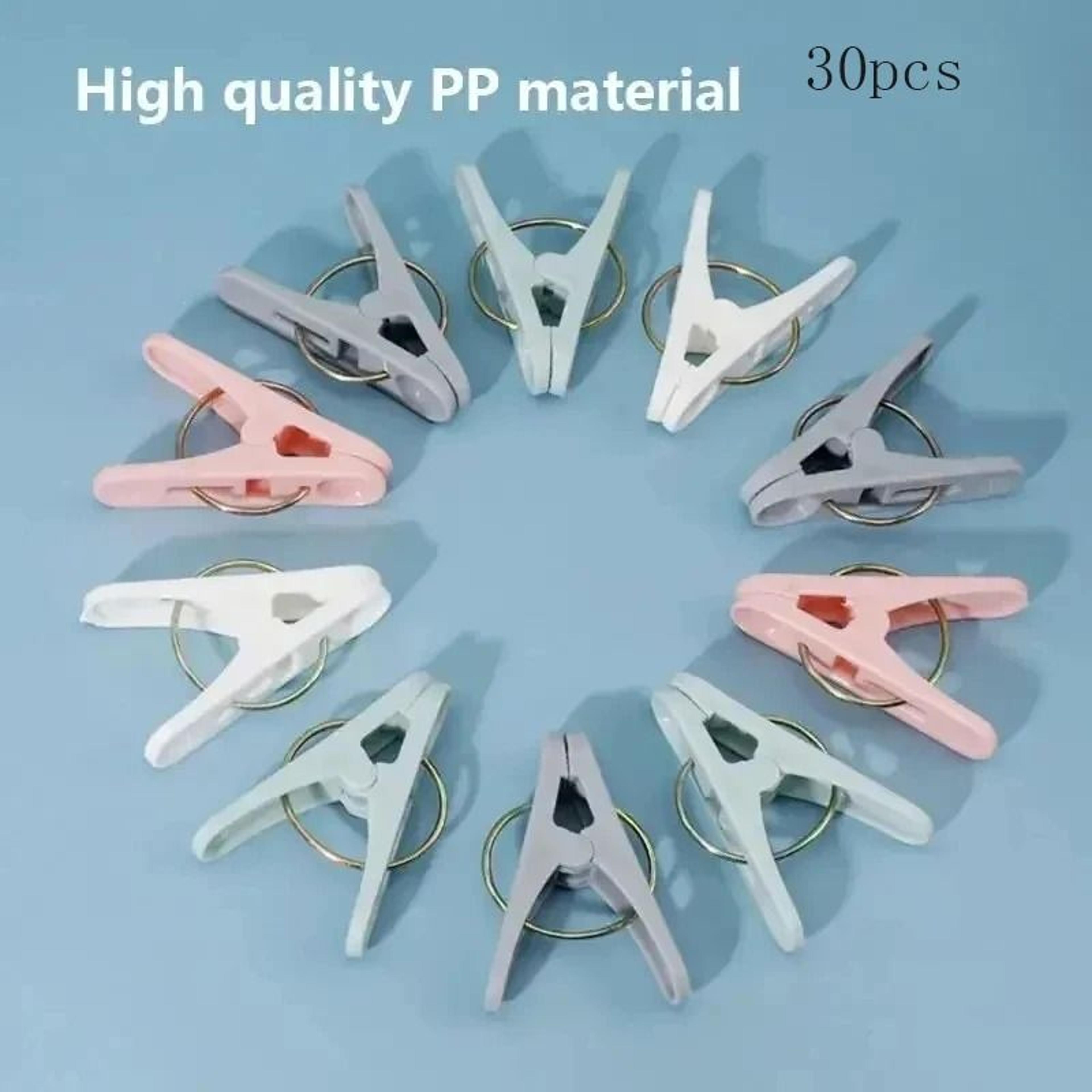 30pcs windproof clothespins for clothes socks and underwear with strong grip and multi-purpose design