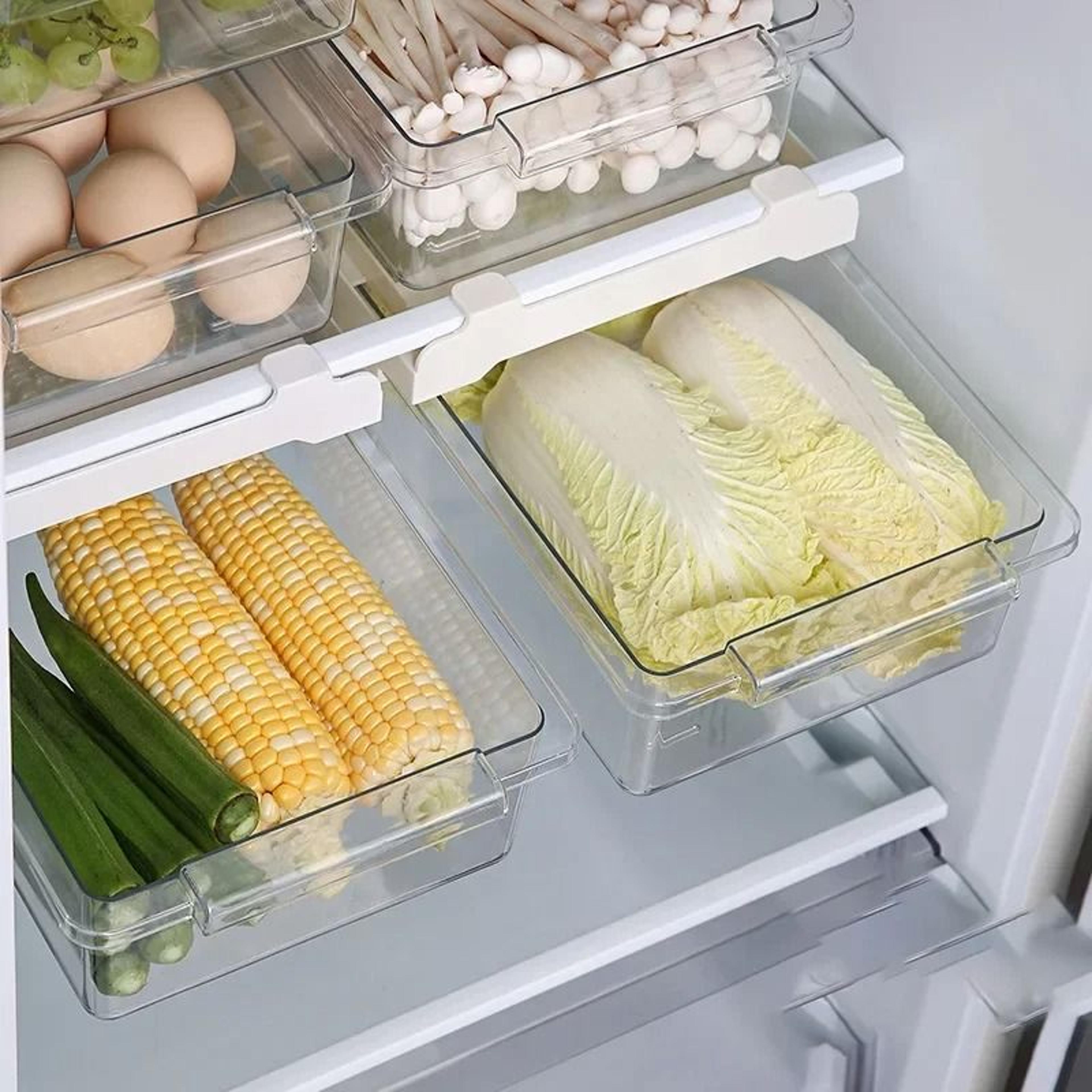 Refrigerator Drawer Style Food And Egg Storage Box Sliding Shelf Organizer 2