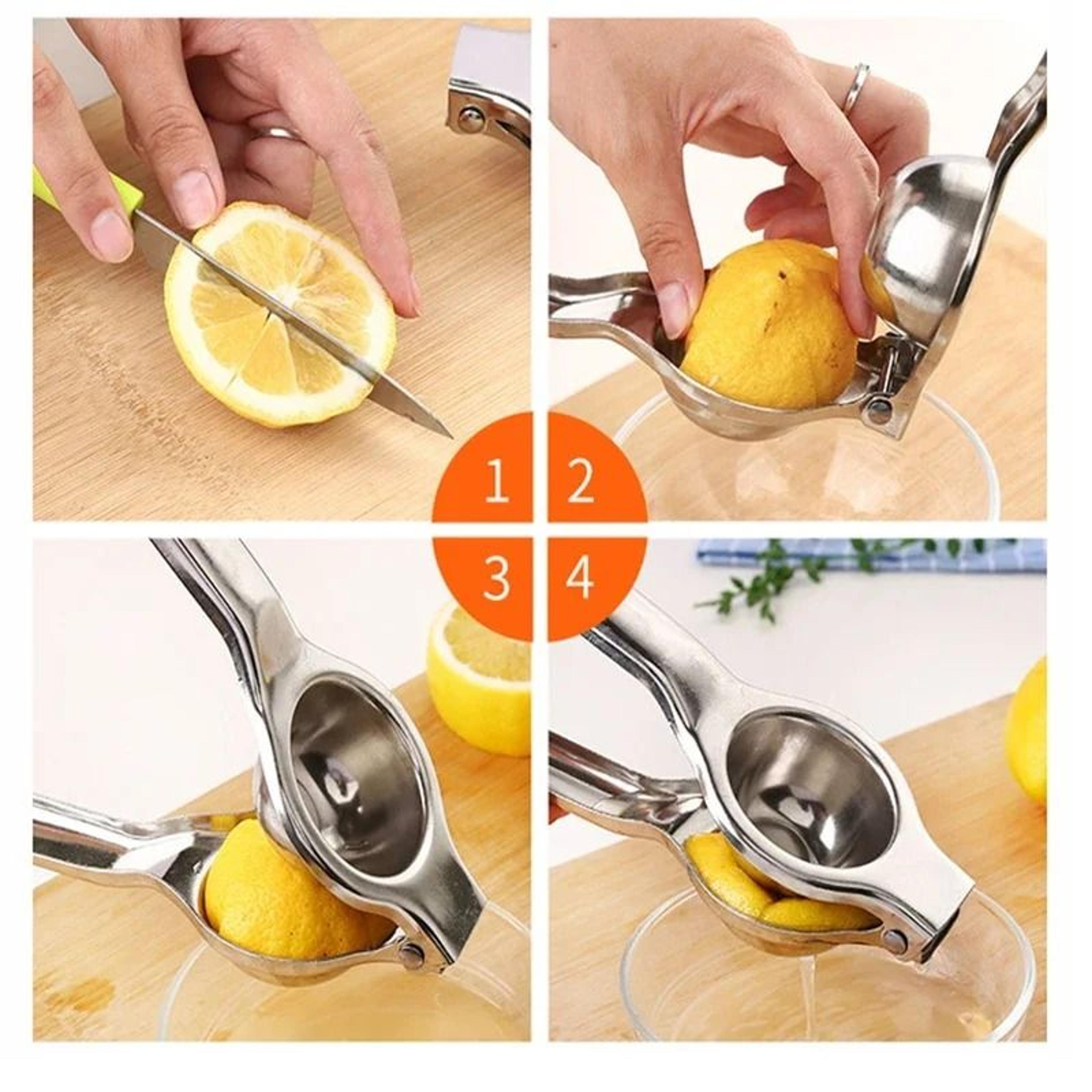 Stainless Steel Lemon Squeezer Manual Citrus Juicer For Kitchen And Bar Use 4