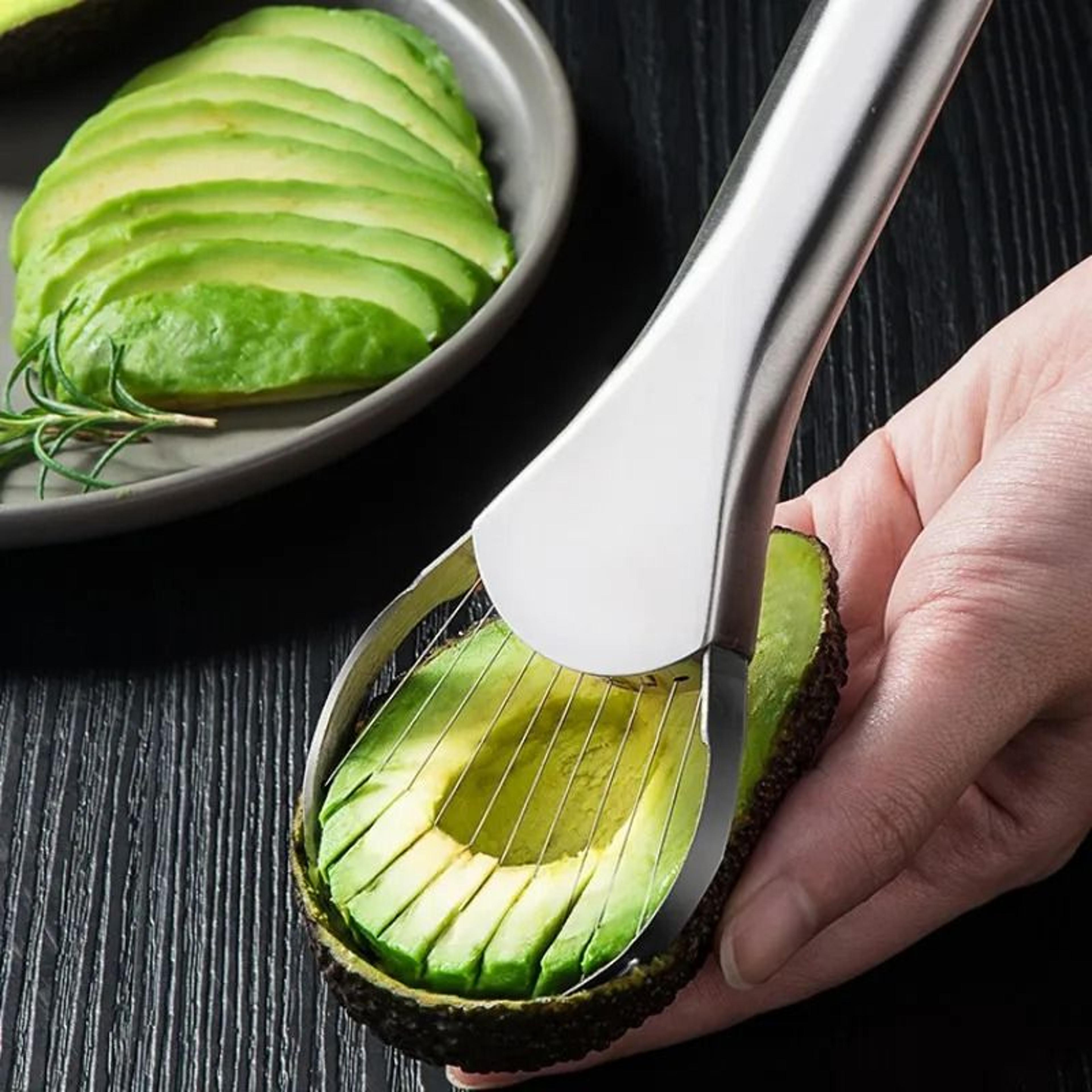 stainless steel avocado slicer and fruit cutter kitchen tool
