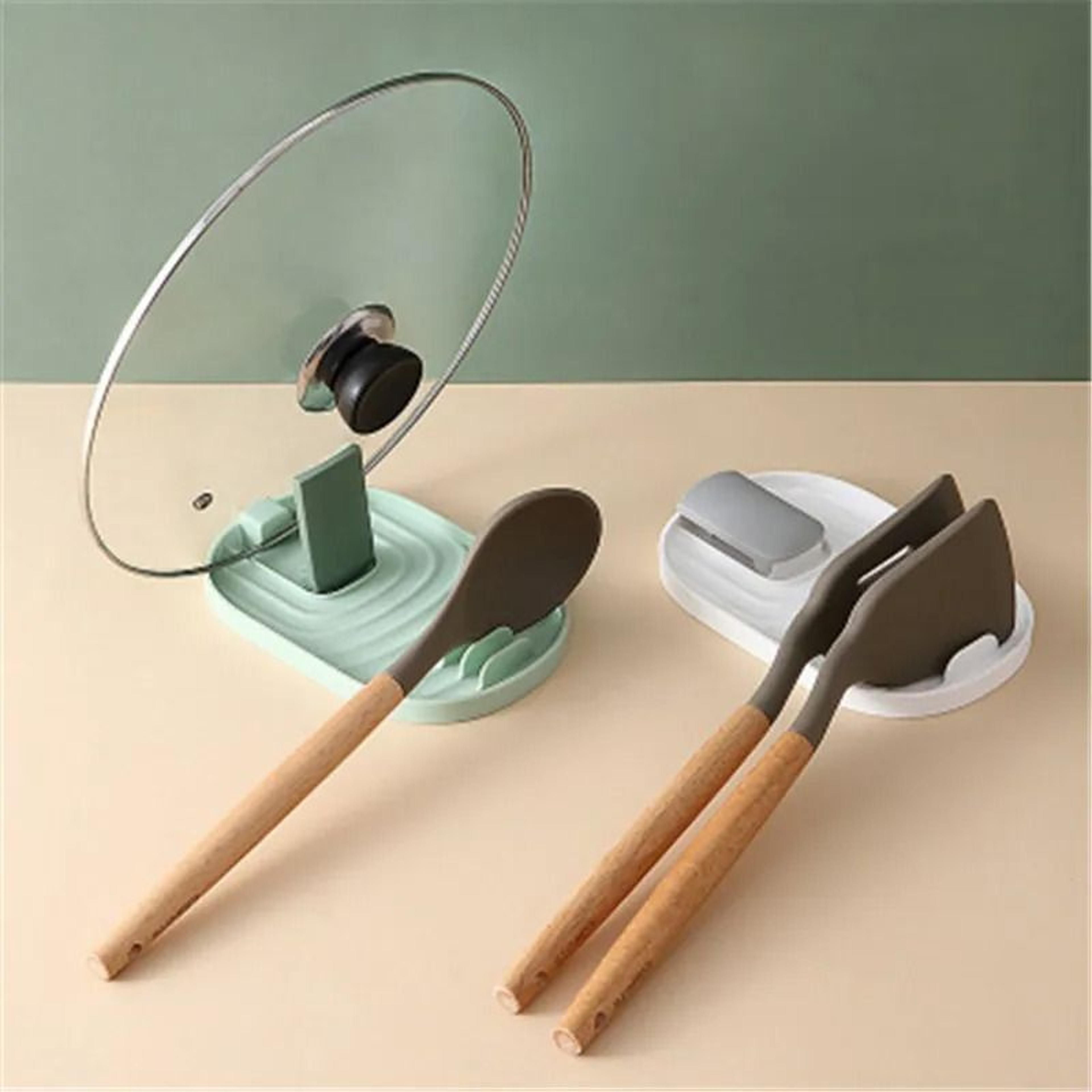 Kitchen Pot Lid And Utensil Holder Rack Organizer 1