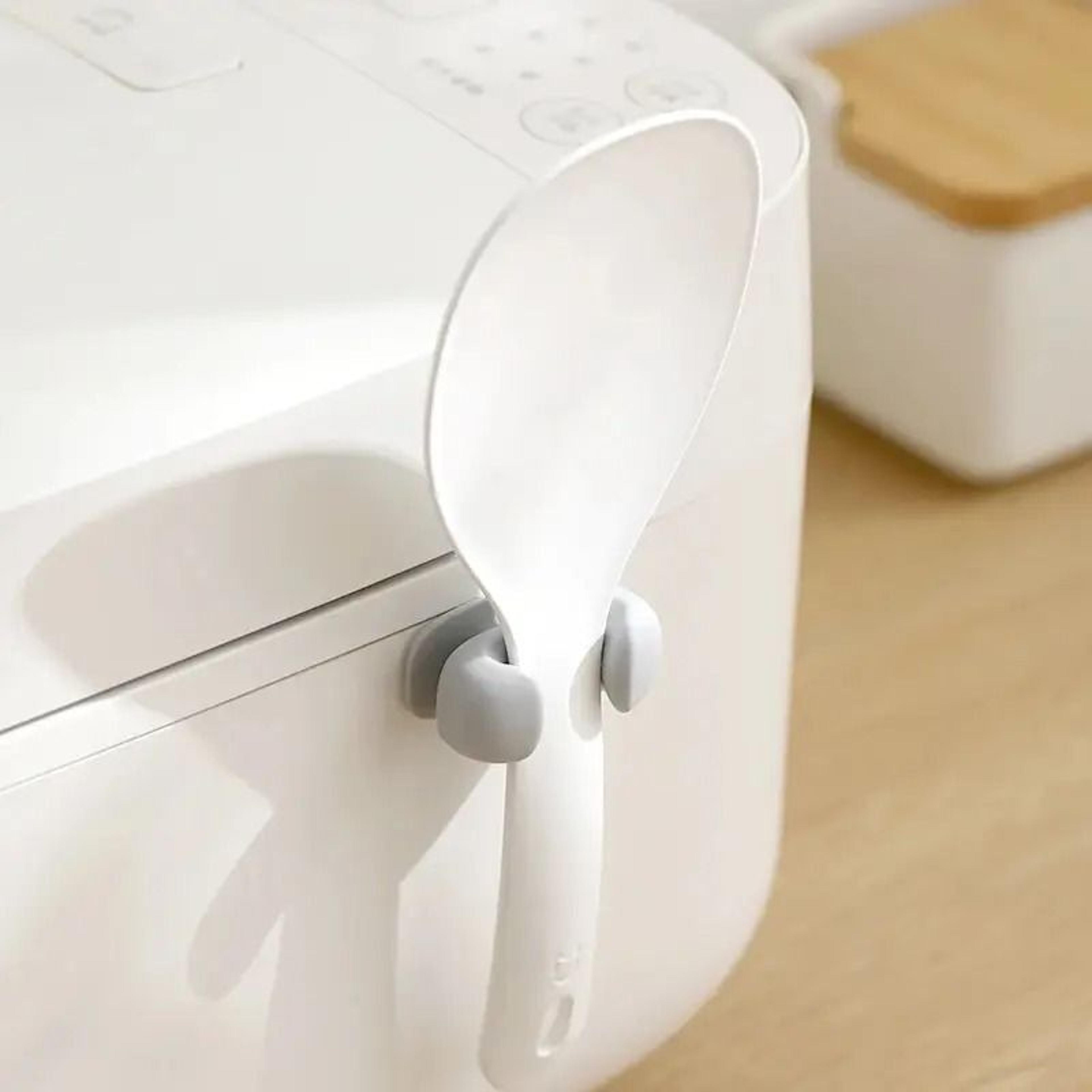 rice spoon holder silicone storage rack kitchen wall mounted cooker spoon shelf placement rack
