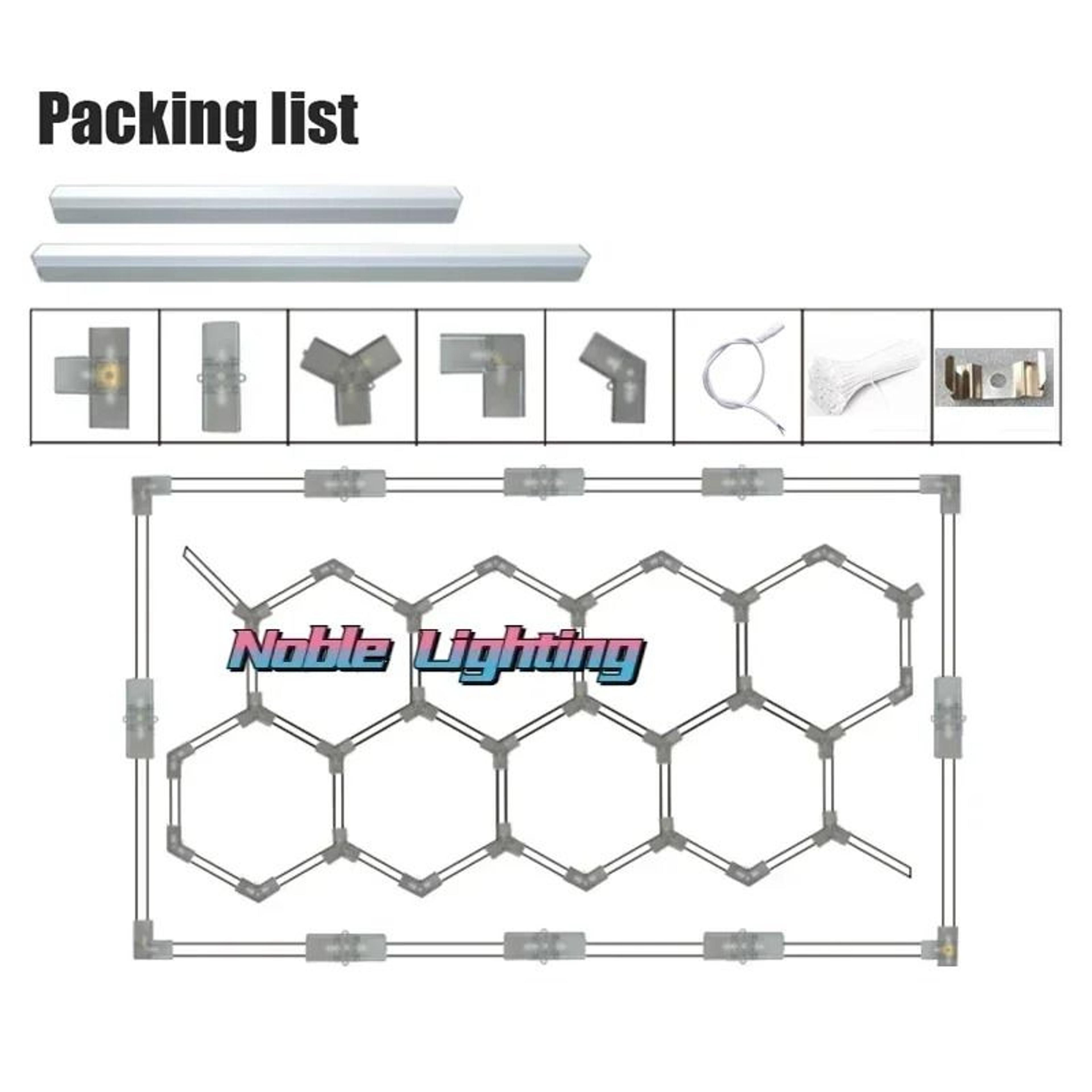 Hexagon Garage LED Light Honeycomb Ceiling Lamp For Workshop And Studio 5