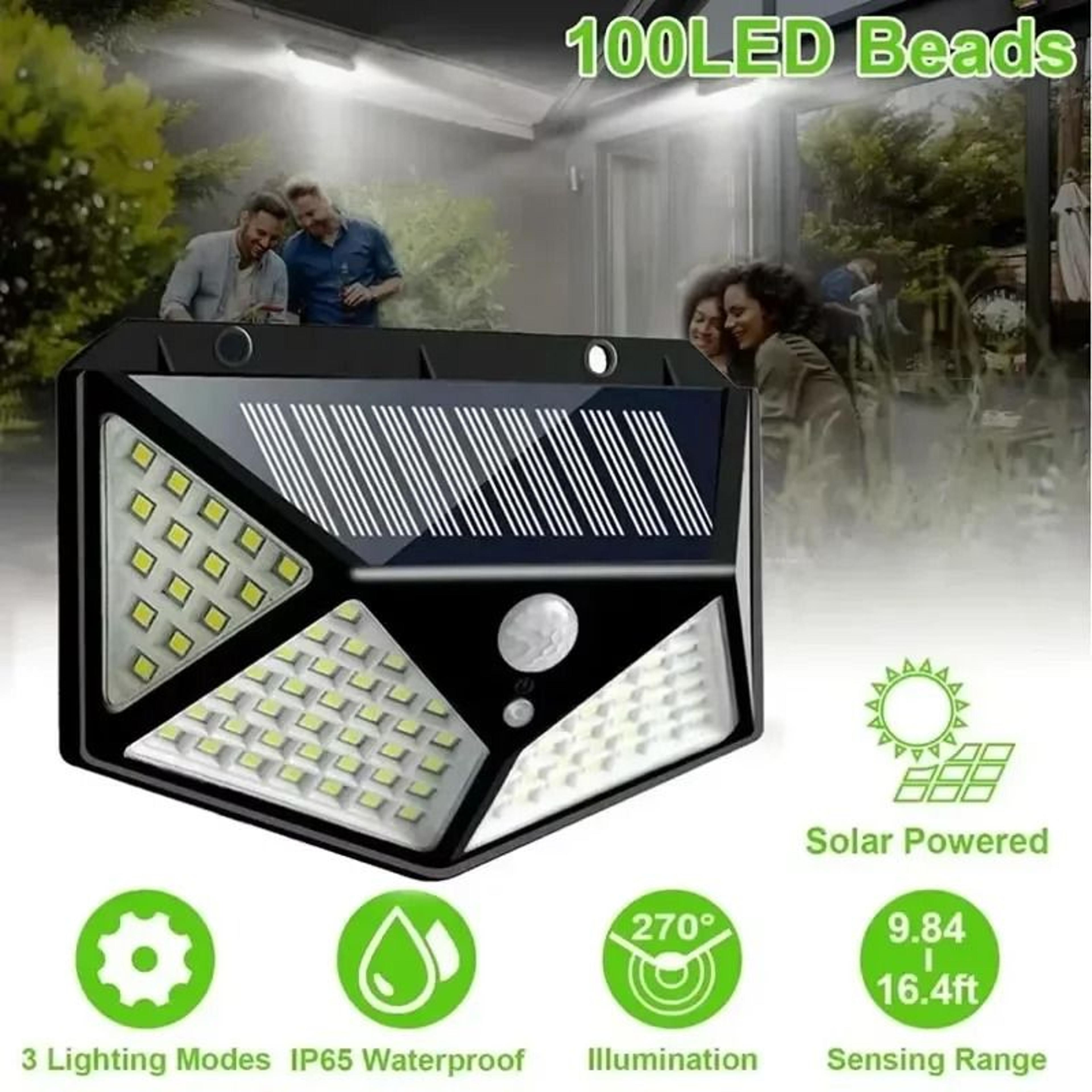 100 LED Wall Light Outdoor Solar Motion Sensor Street Lamp 0