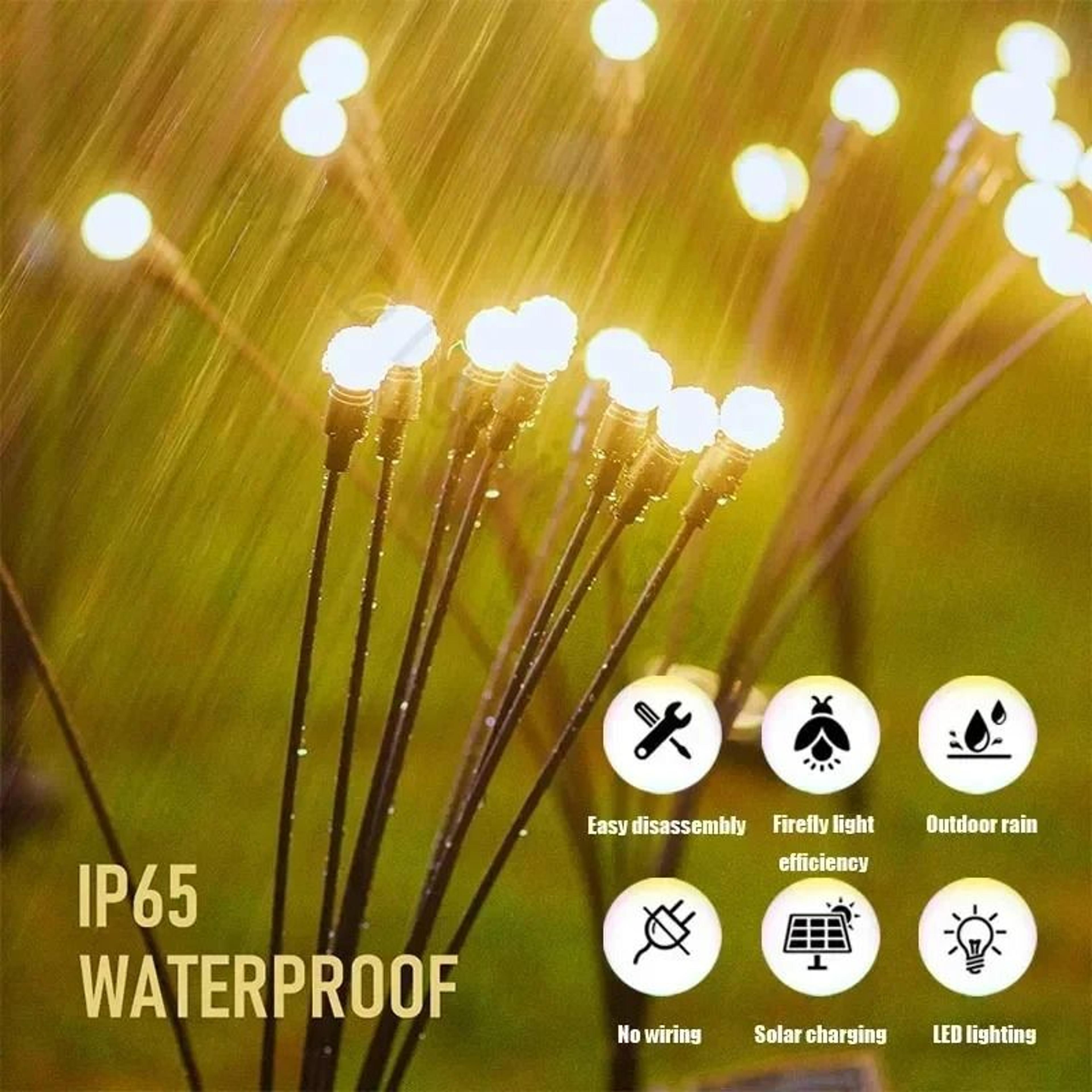 Solar Garden Firework Light Outdoor Waterproof Lawn Lamp 5