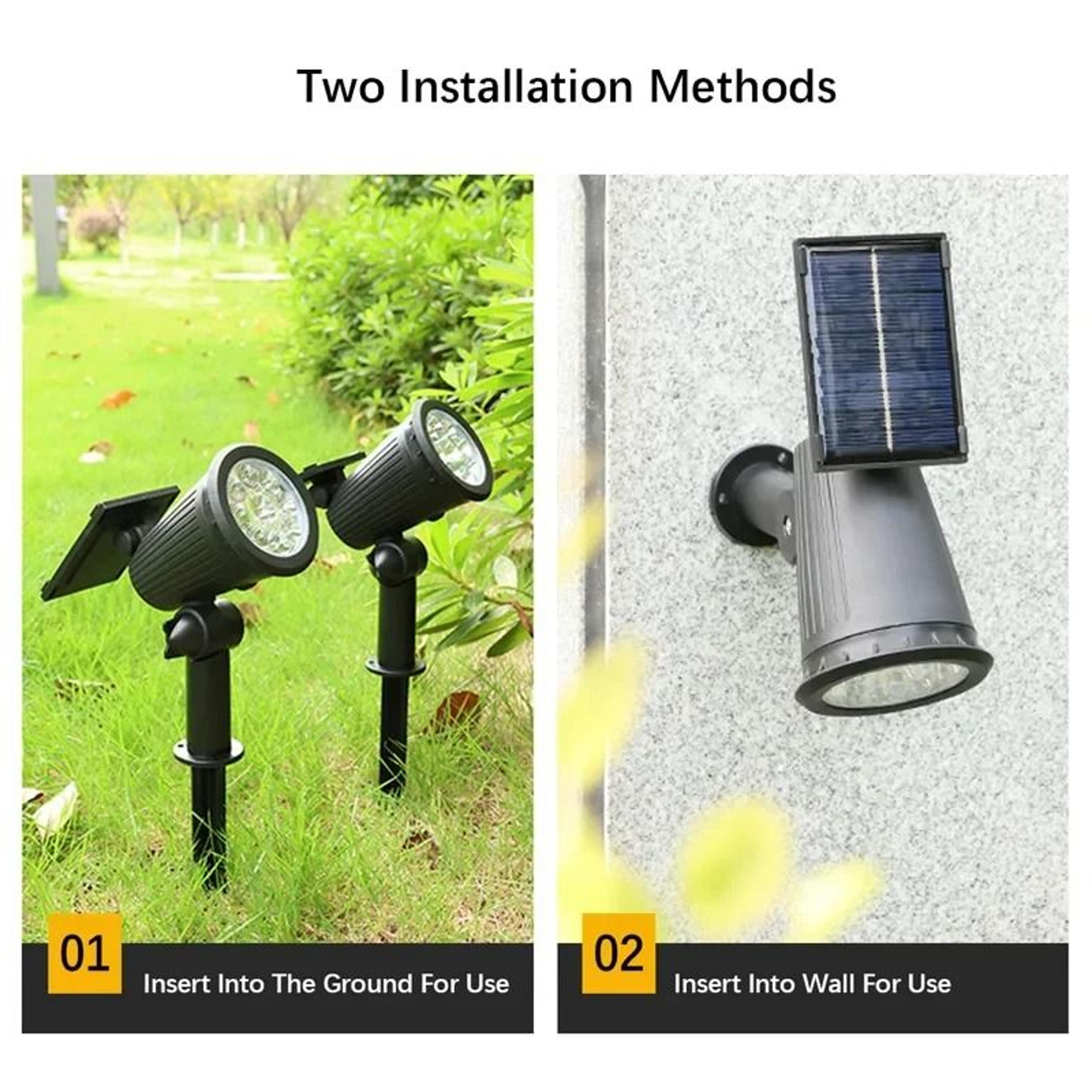Solar Garden Spotlight Outdoor Waterproof 9 LED 1