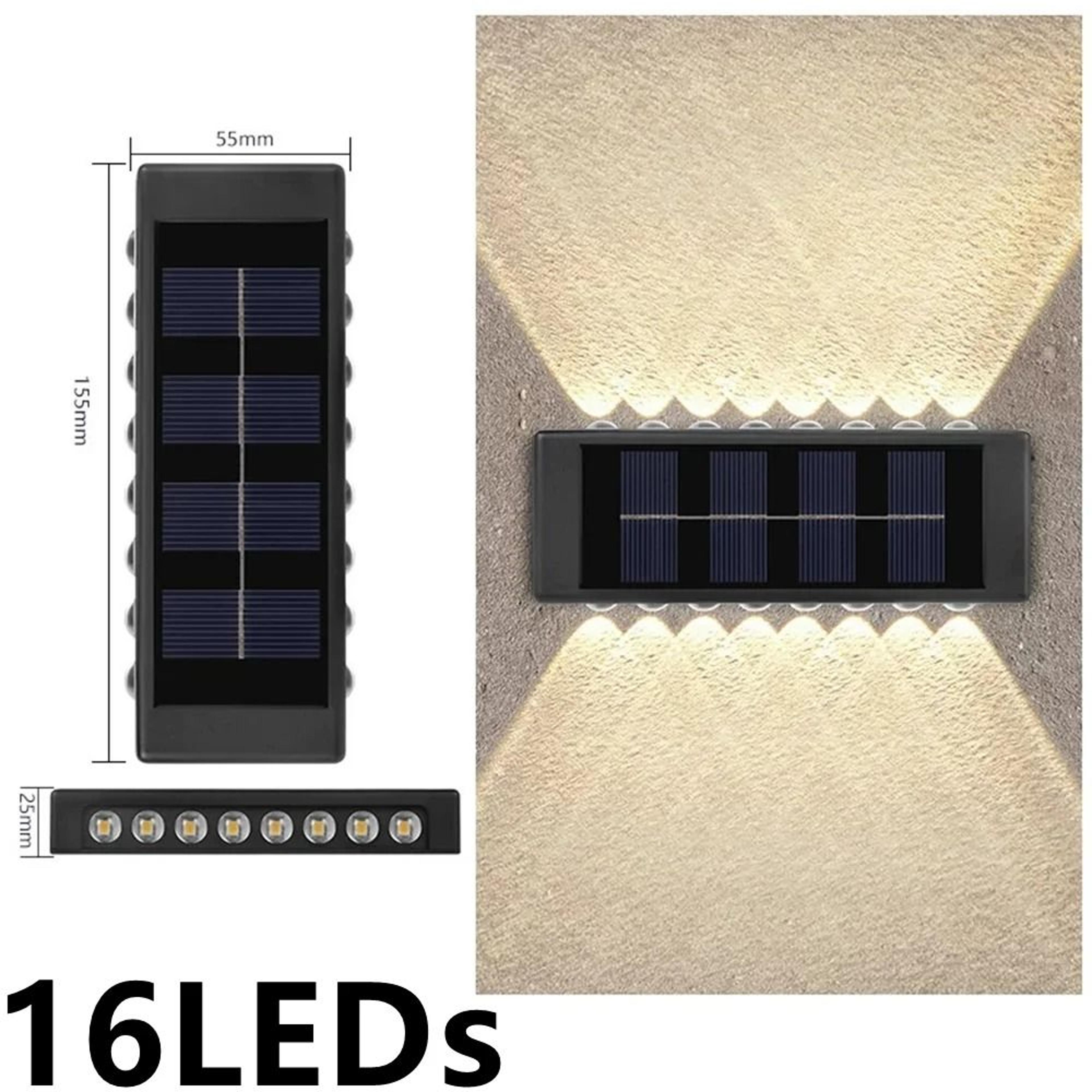 Solar Wall Lamp Outdoor Waterproof Warm Light 8