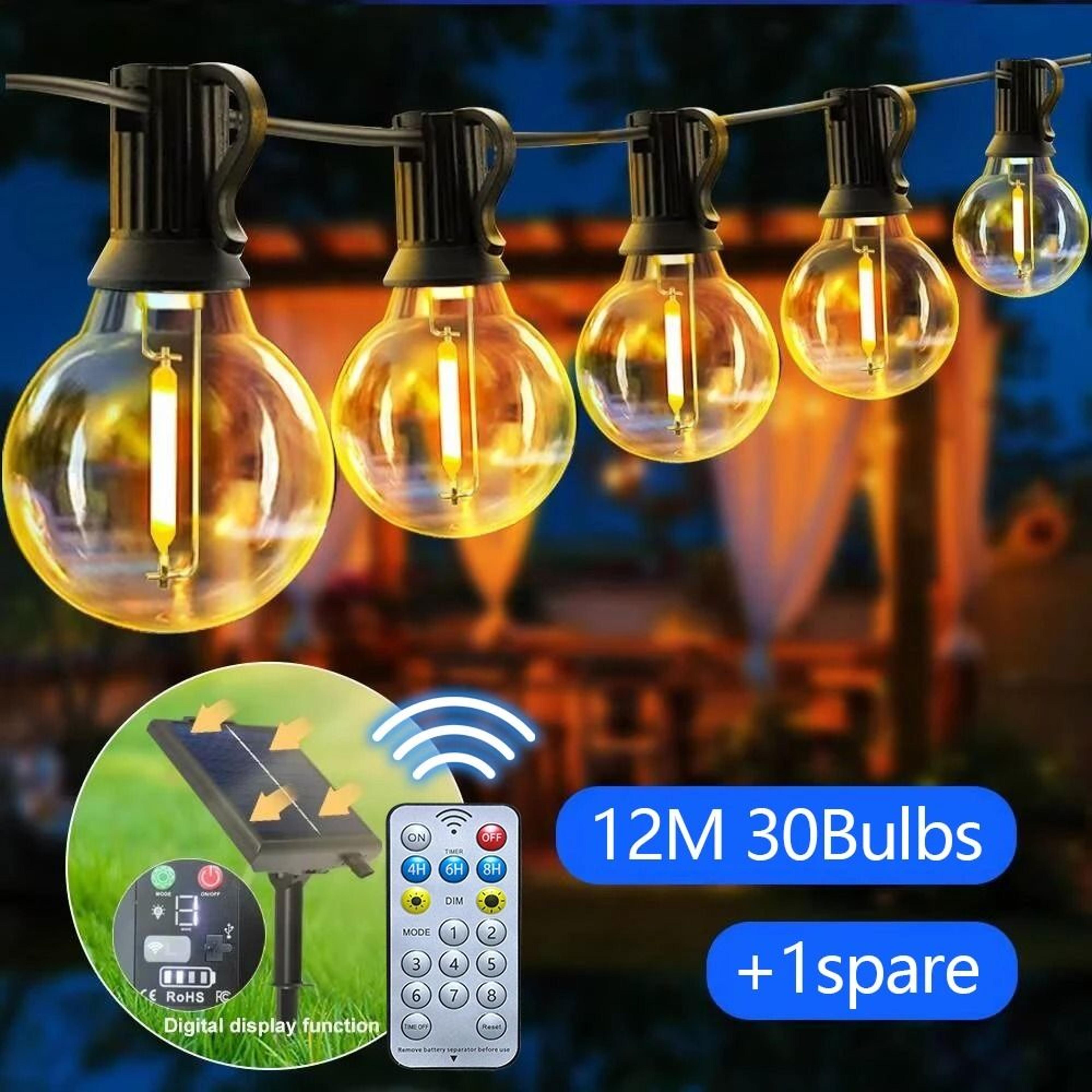 Solar Globe String Lights With Remote Control 8