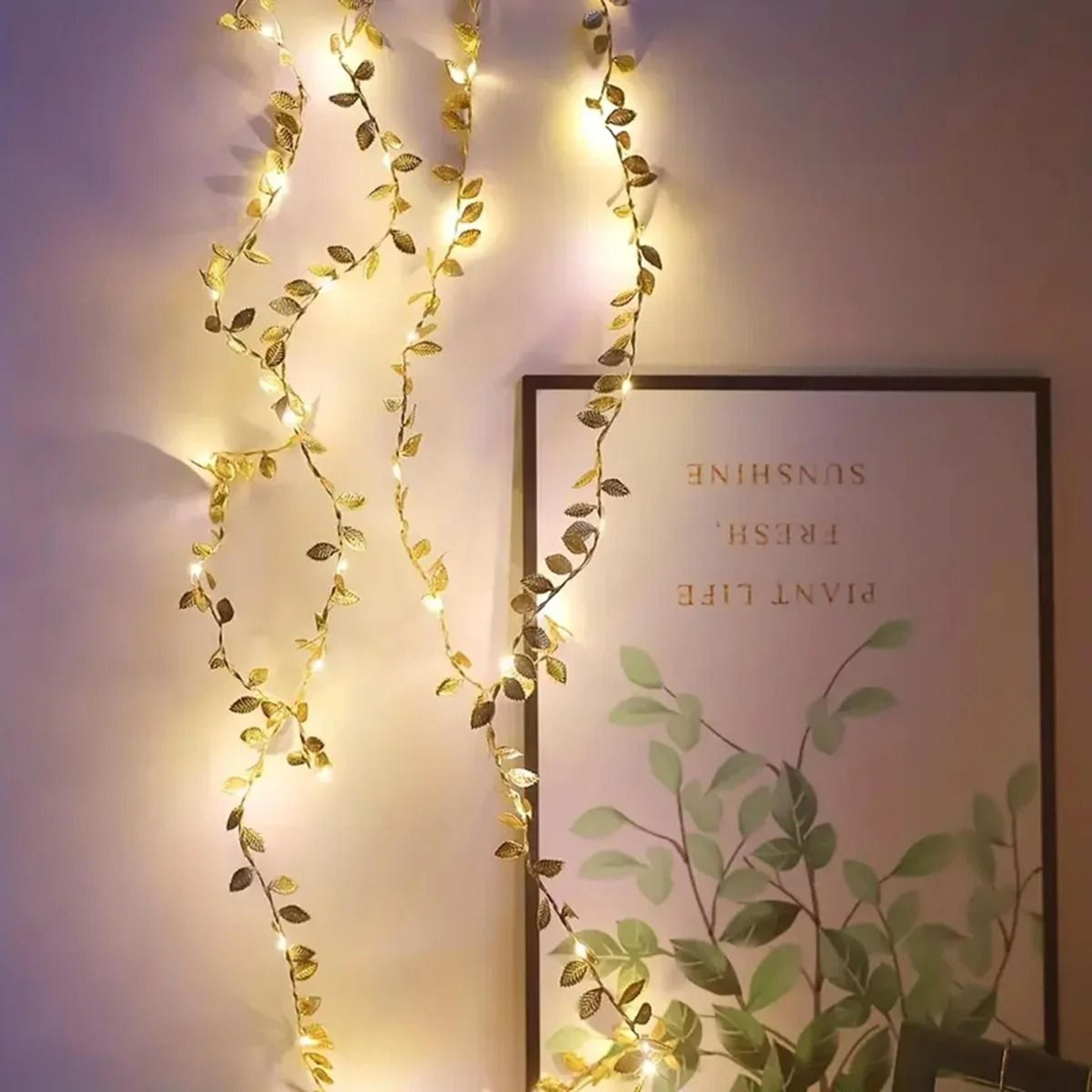 Golden Leaf Fairy Light Battery Powered 2M 20LED String Light 1