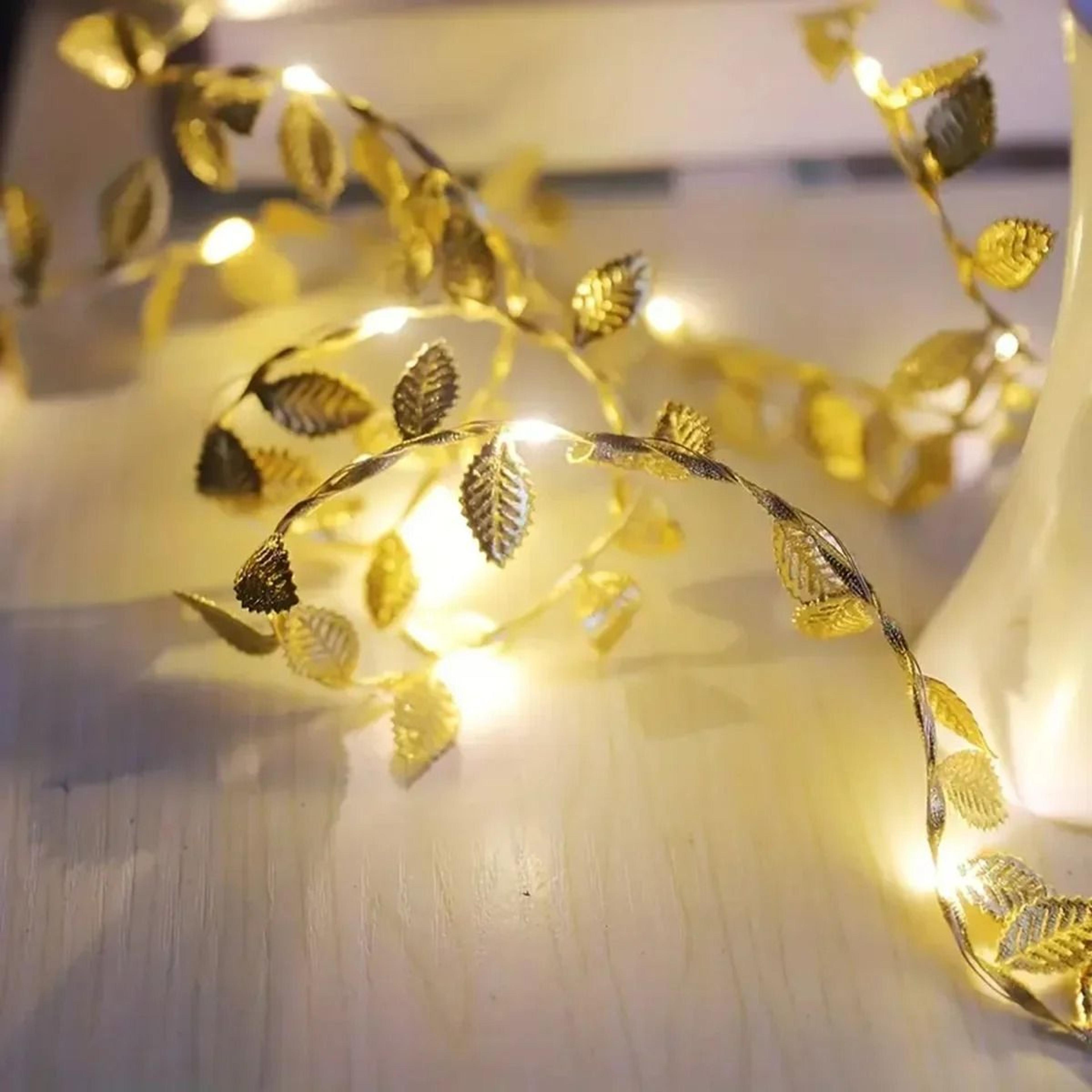 Golden Leaf Fairy Light Battery Powered 2M 20LED String Light 5