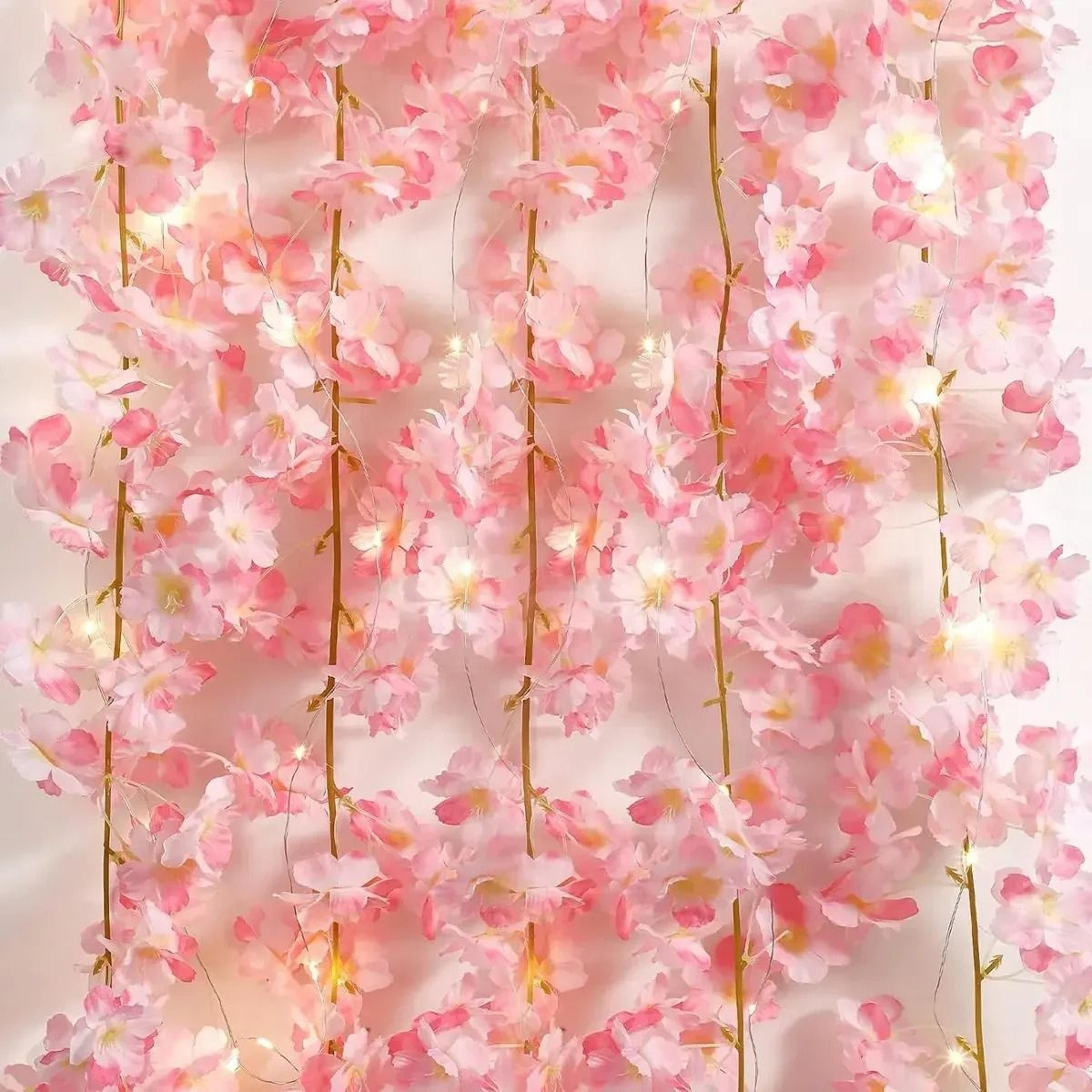 Cherry Blossom String Lights  2M 20LED Artificial Flower Fairy Light Garland 3