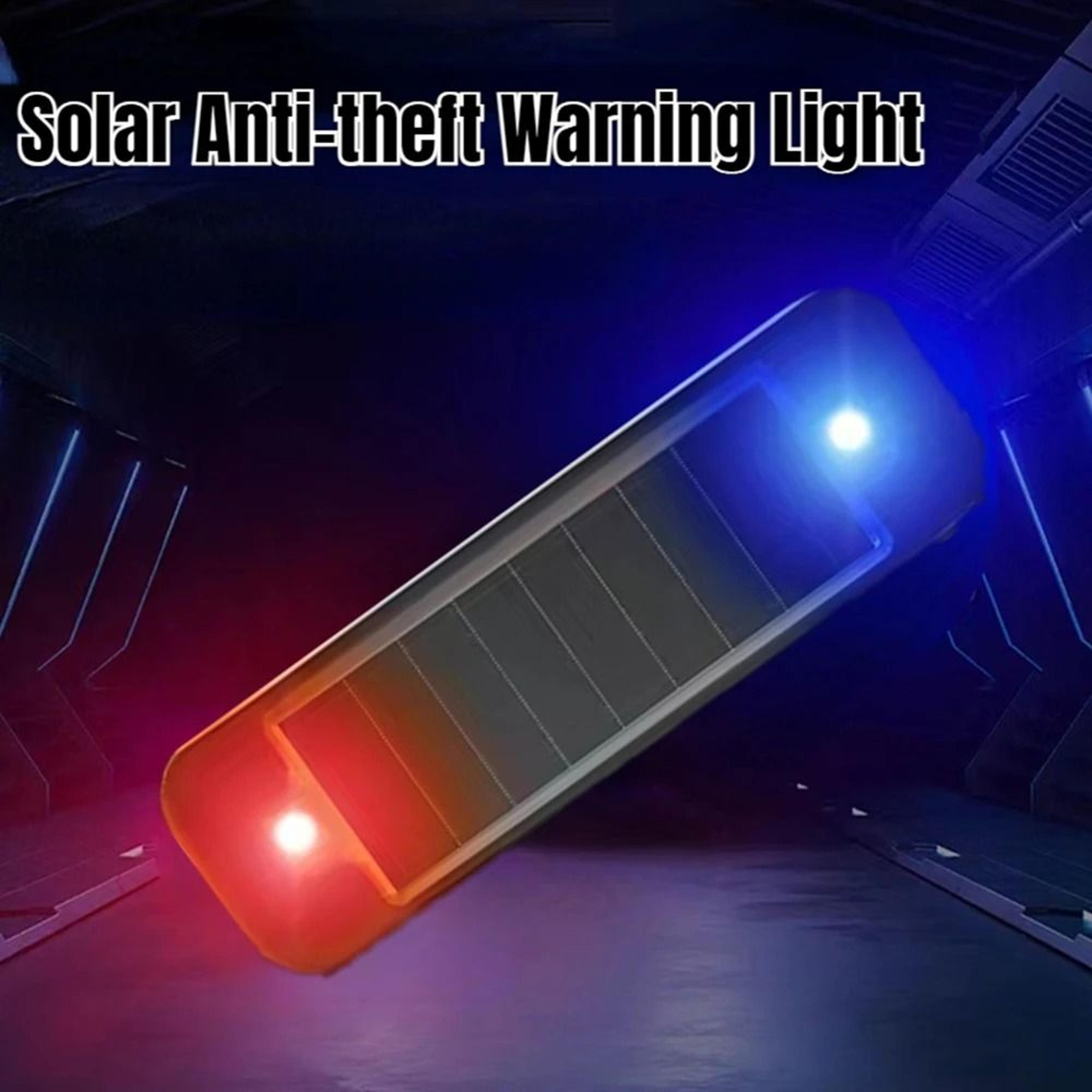 Mini Solar LED Car Warning Light  Wireless AntiTheft Flashing Alarm Lamp 6