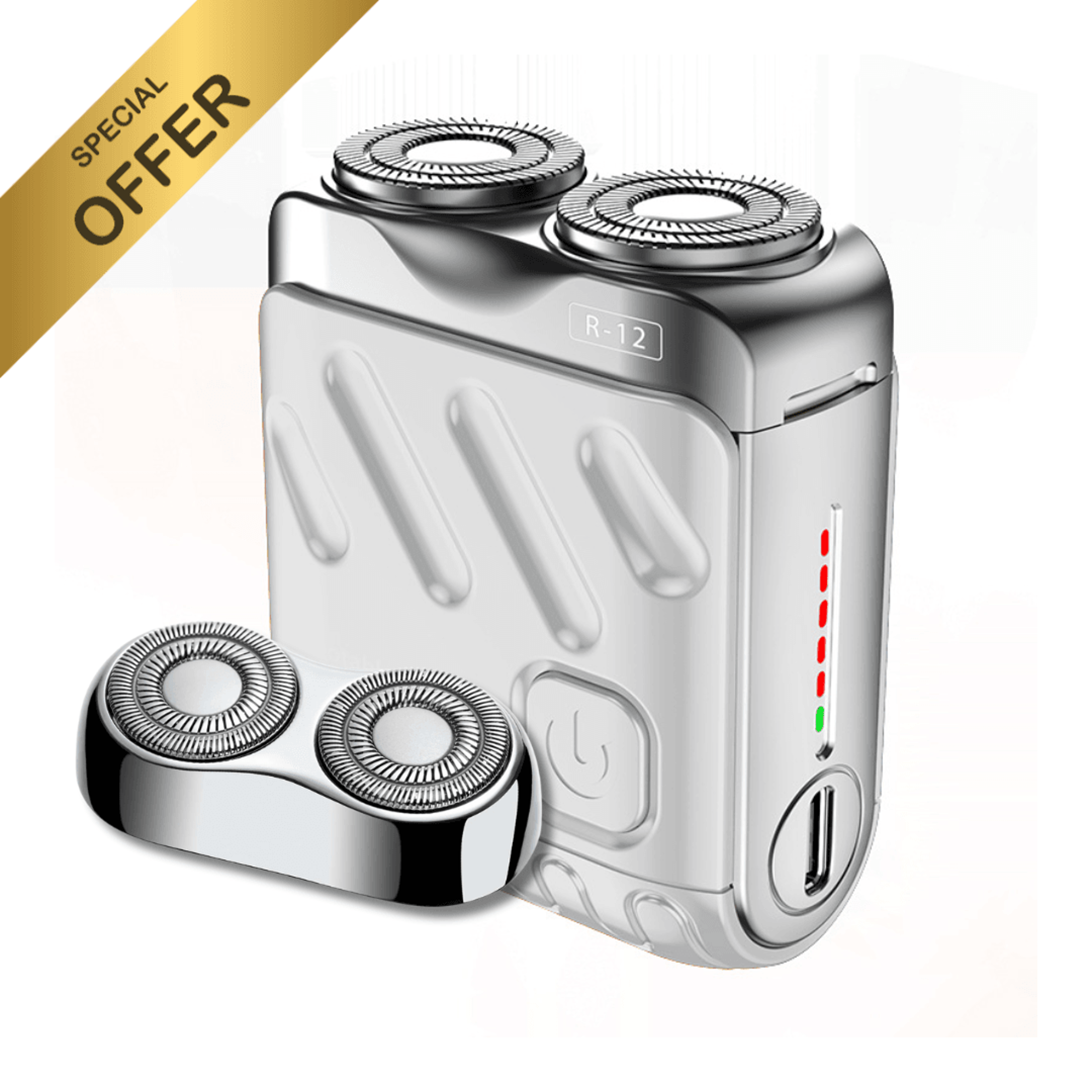 Mini Electric Smart Shaver Dual Blade Rechargeable Beard Trimmer With Digital Display 13