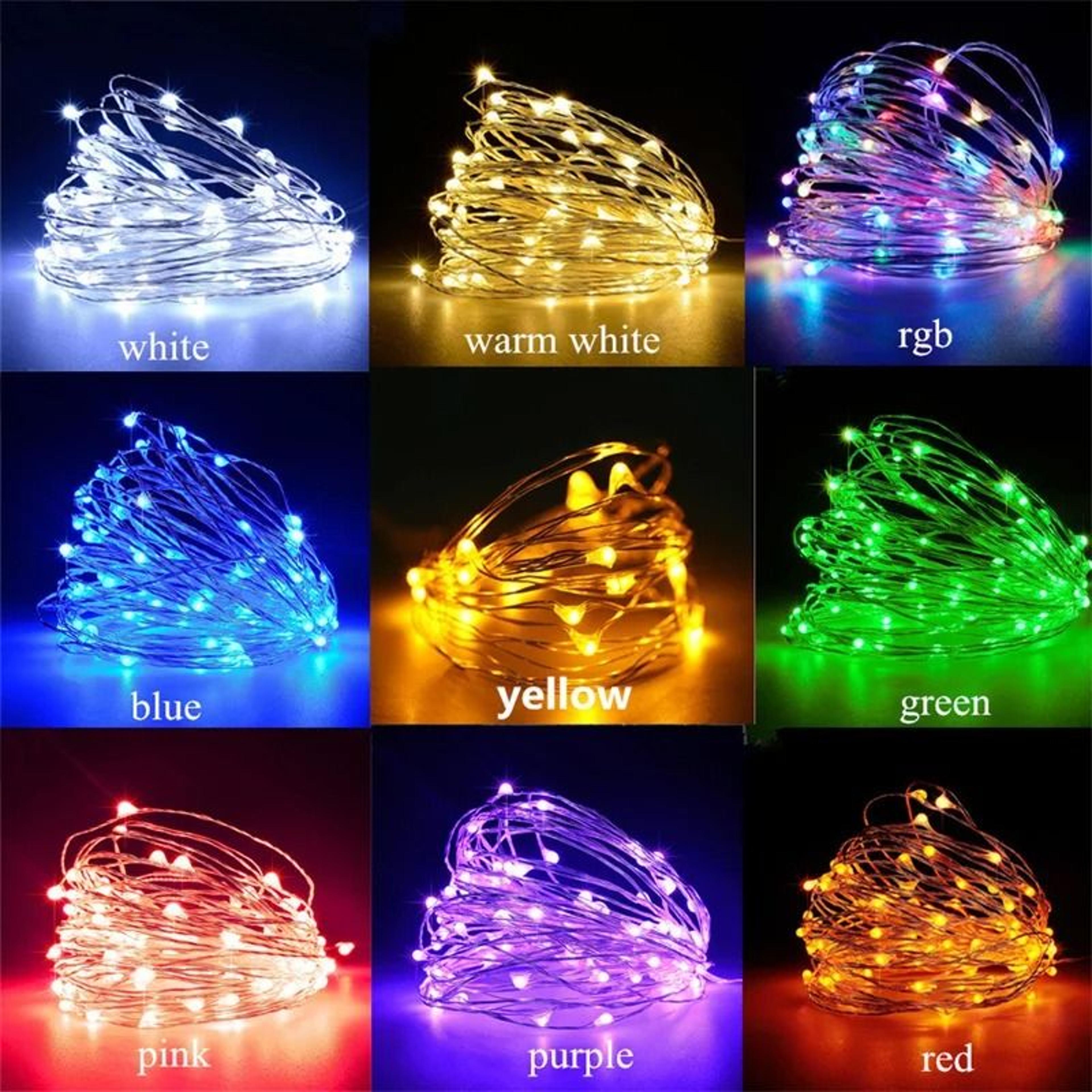 USB LED Fairy Lights  Copper Wire String Light For Home Party And Holiday Decor 1M20M 6