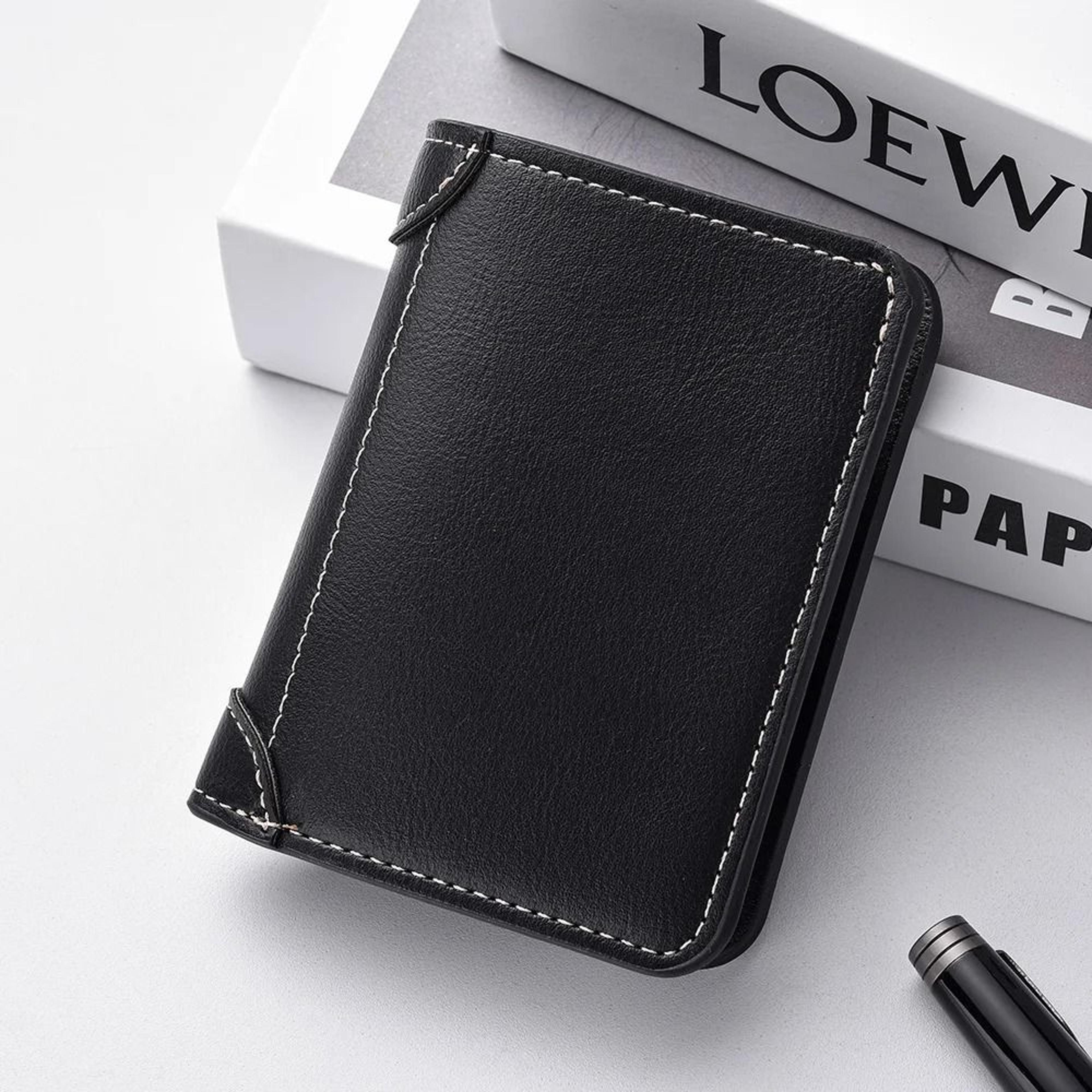 Ultra Thin PU Leather Card Wallet For Men  Soft Vertical Credit Card Holder 6
