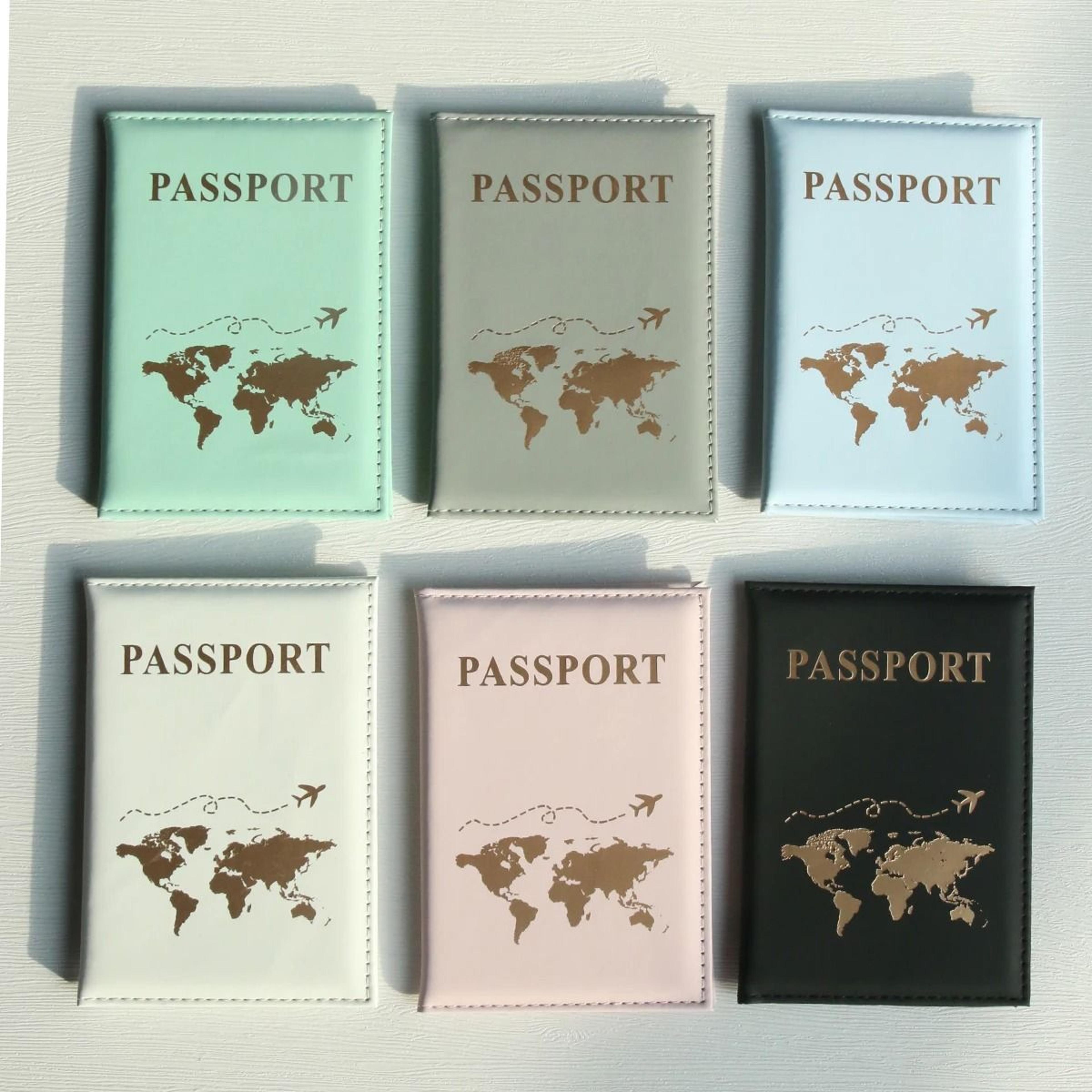 World Map Passport Cover  Waterproof Faux Leather Travel Organizer And Card Holder 1