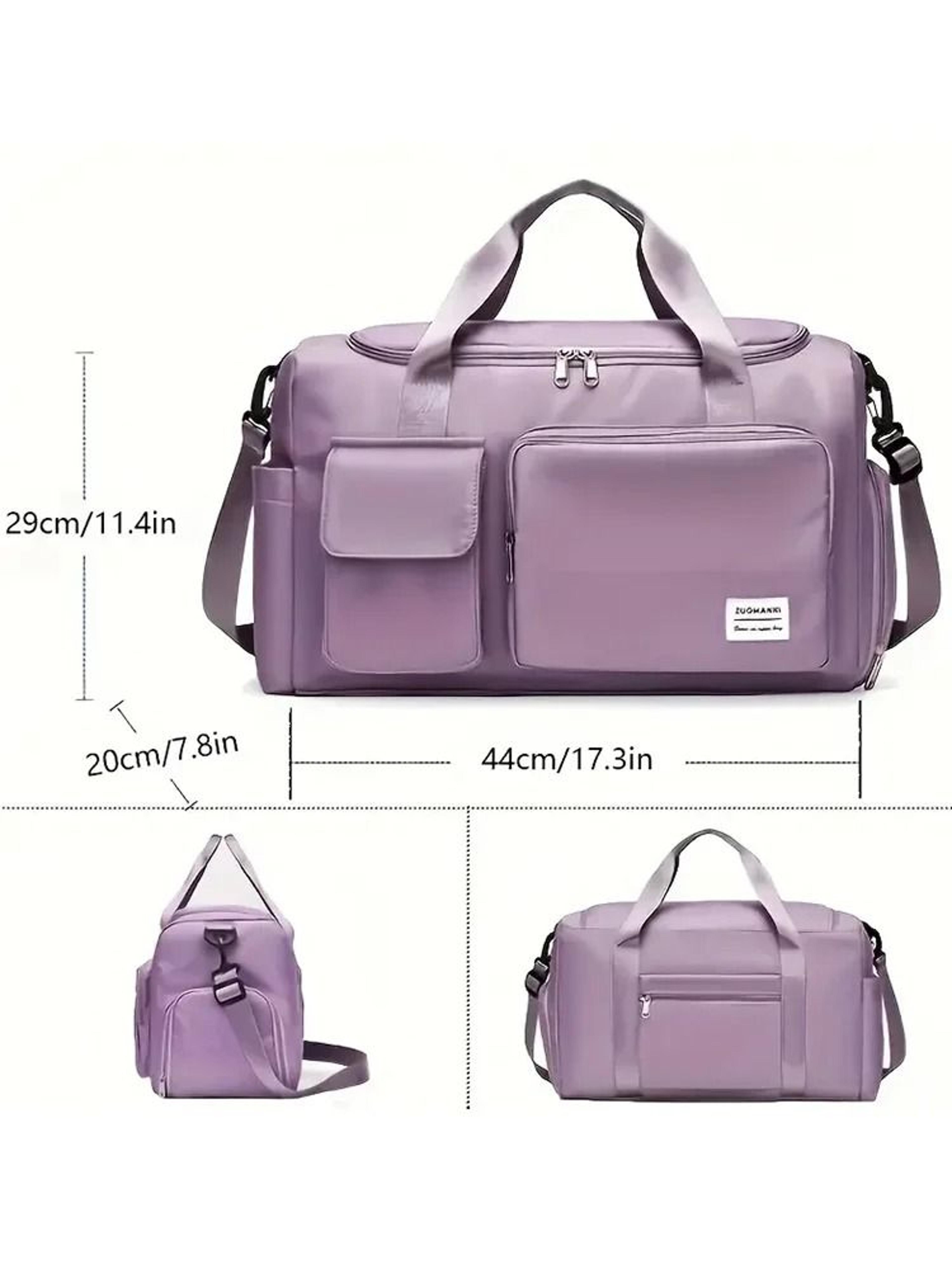 Large Capacity Carry On Travel Duffel Bag With Shoe Compartment  Waterproof Weekender Bag For Women 3