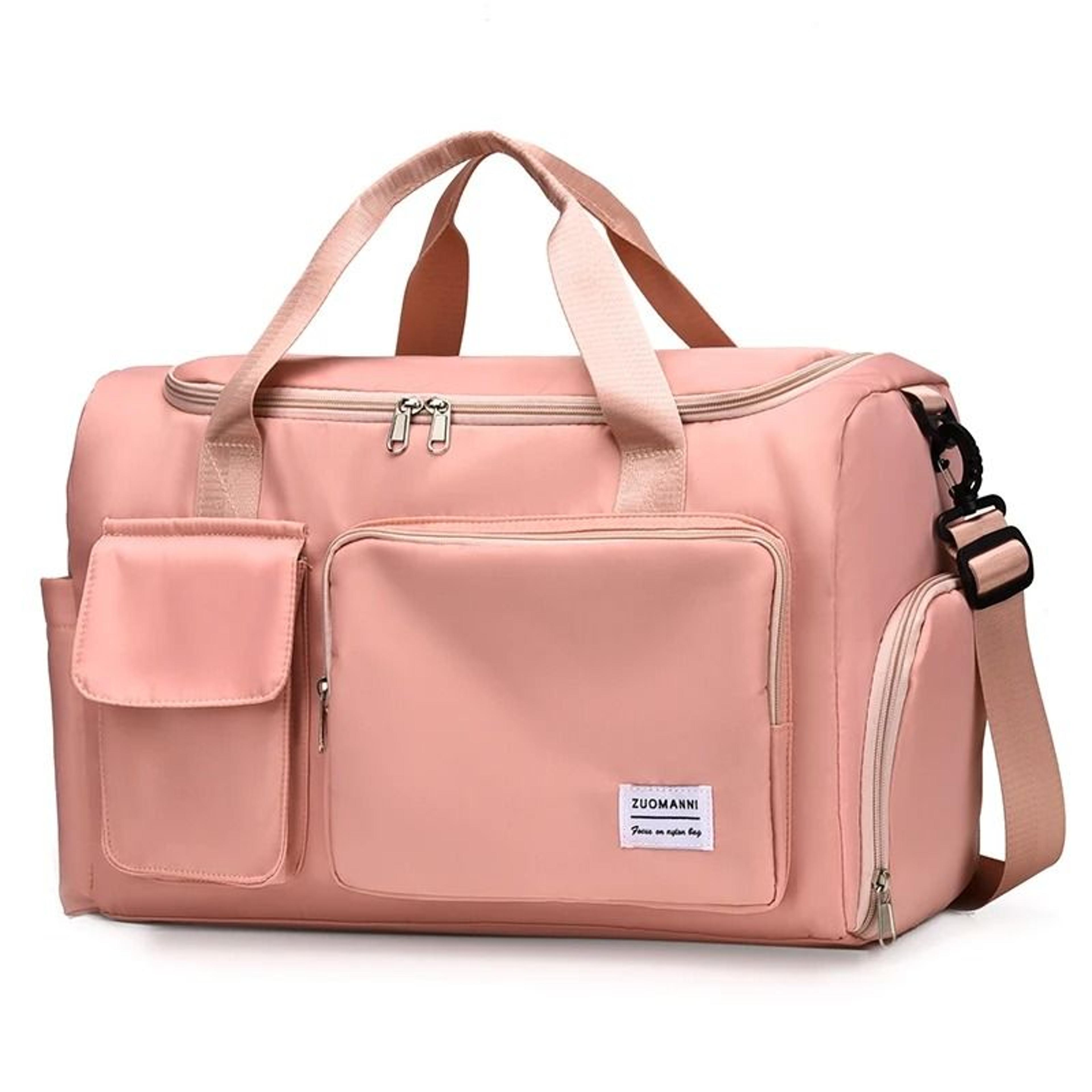 Large Capacity Carry On Travel Duffel Bag With Shoe Compartment  Waterproof Weekender Bag For Women 13