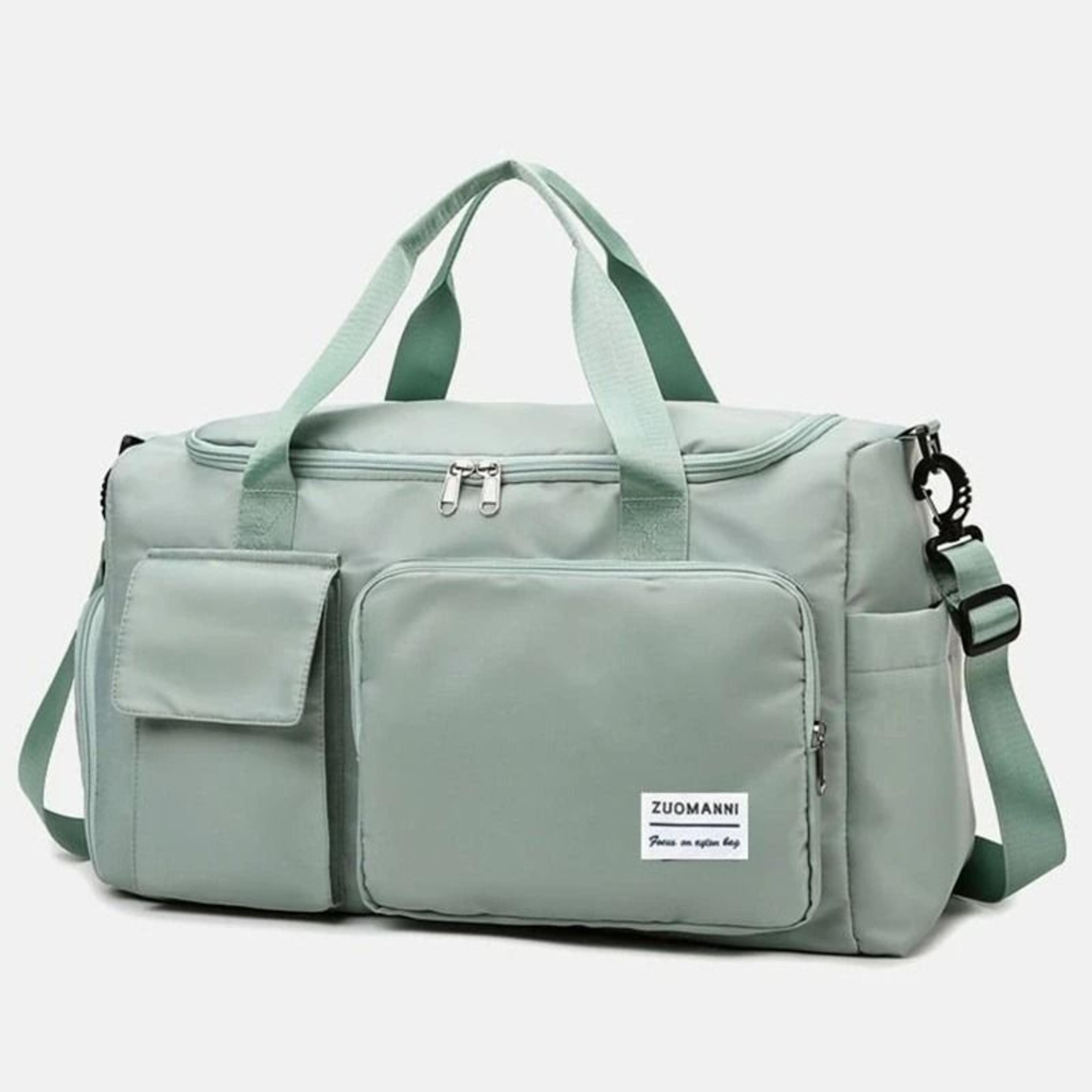 Large Capacity Carry On Travel Duffel Bag With Shoe Compartment  Waterproof Weekender Bag For Women 14