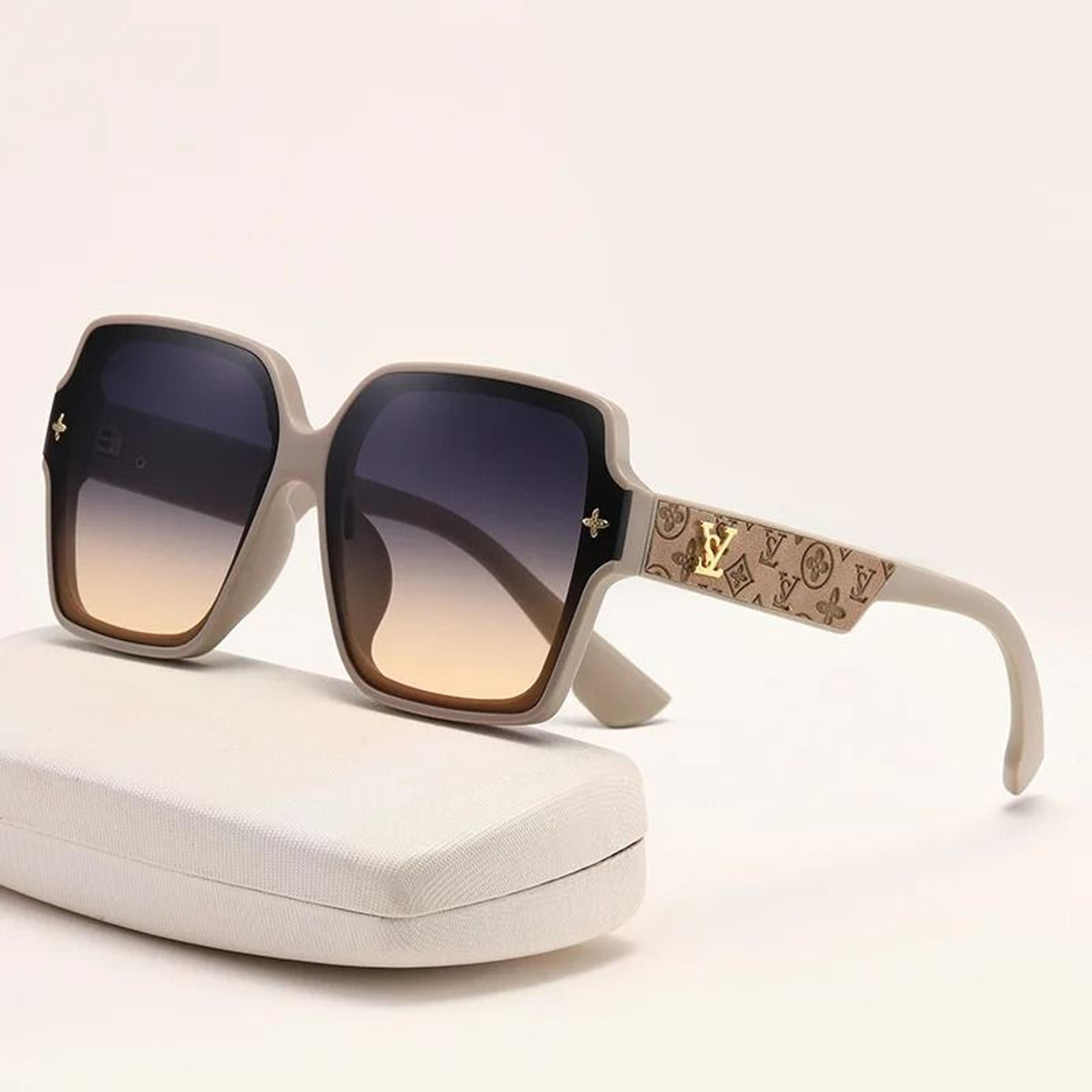 Fashion Square Frame Sunglasses  Luxury Oversized UV Protection Eyewear For Women 1