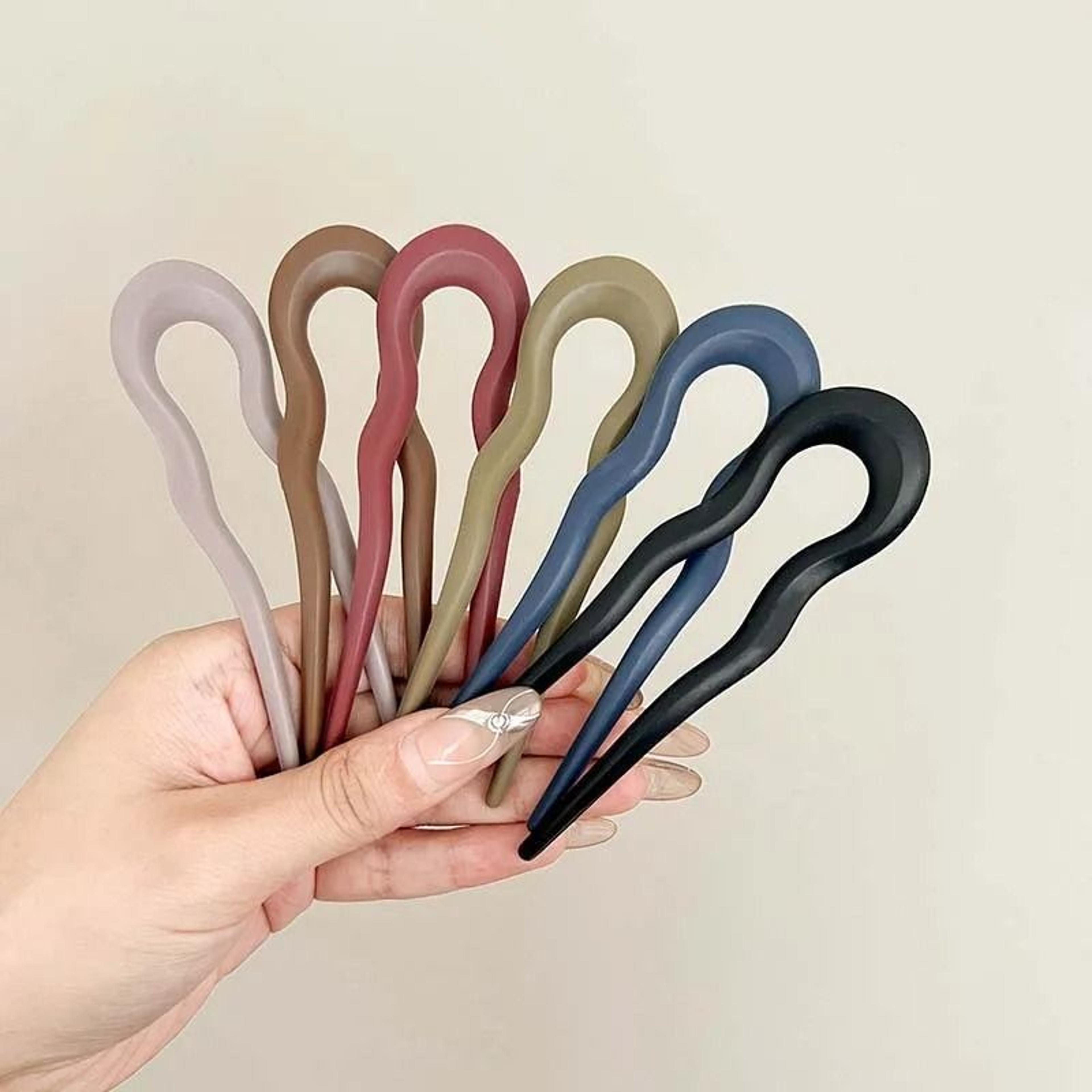U Shaped Hair Fork  Tortoiseshell Acrylic Hairpin For Elegant Everyday Styling 13