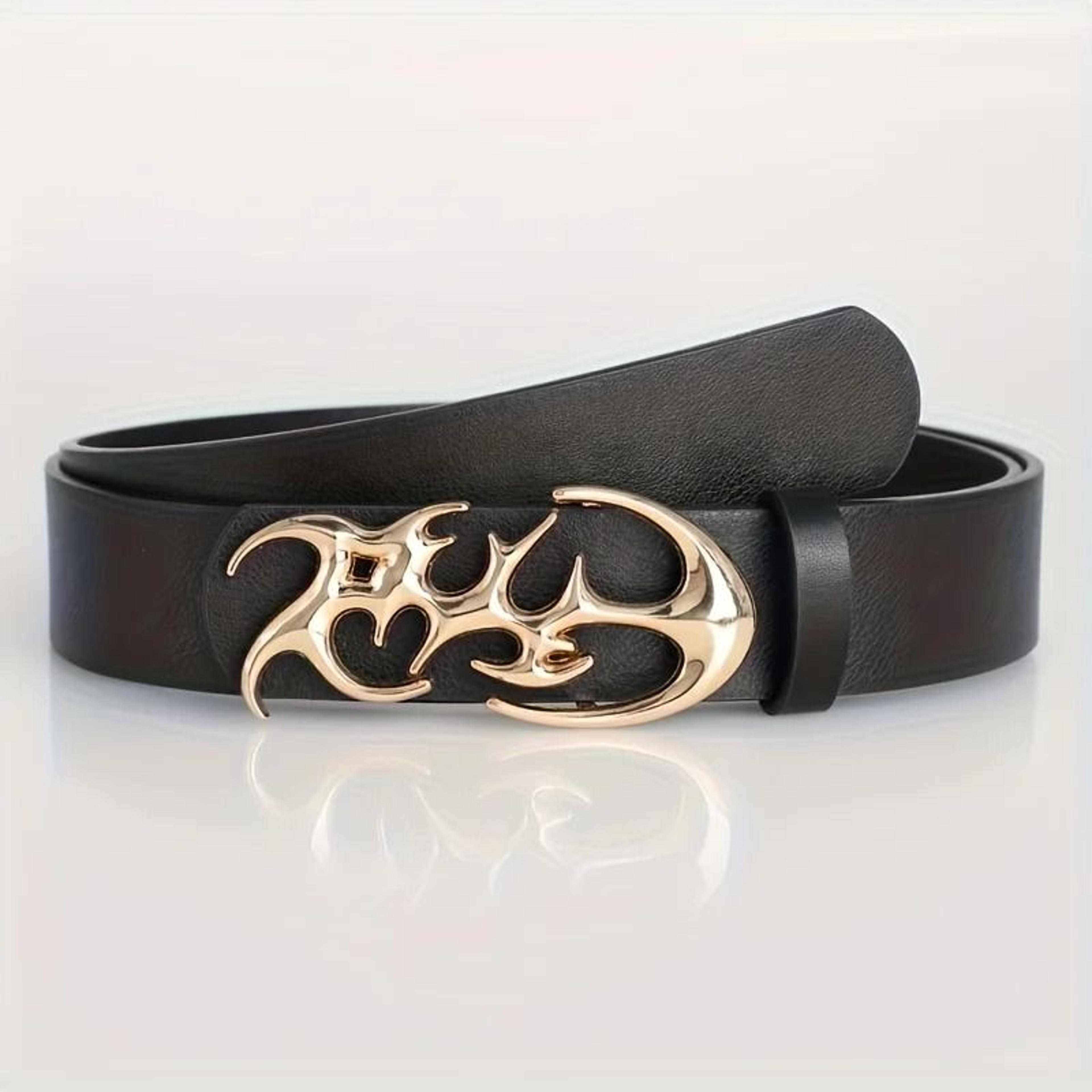 Y2K Hollow PU Leather Fashion Belt For Men And Women  Trendy Punk Style Waist Accessory 10