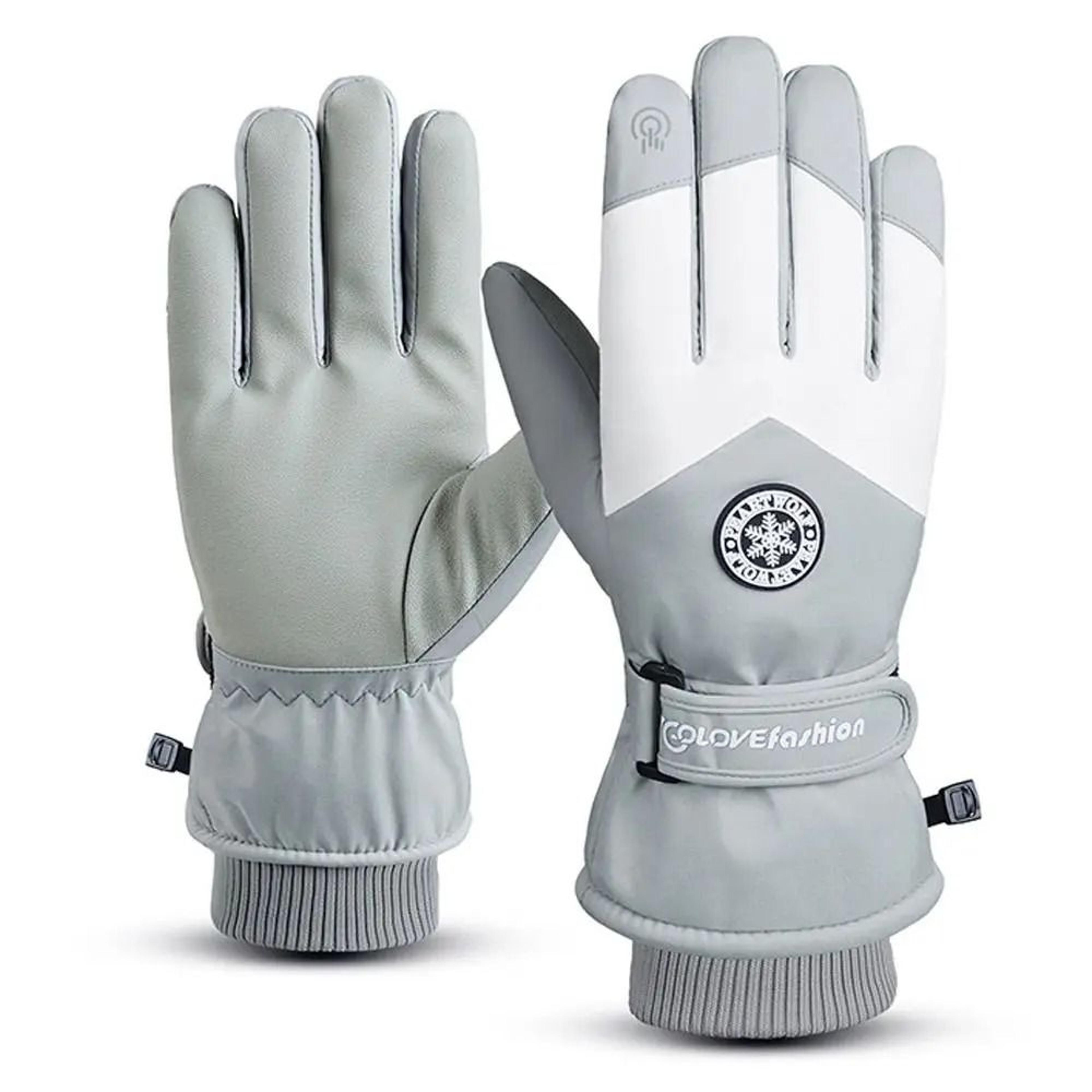 Winter Waterproof Snow Gloves  Unisex Touch Screen PU Leather Ski And Motorcycle Gloves 10